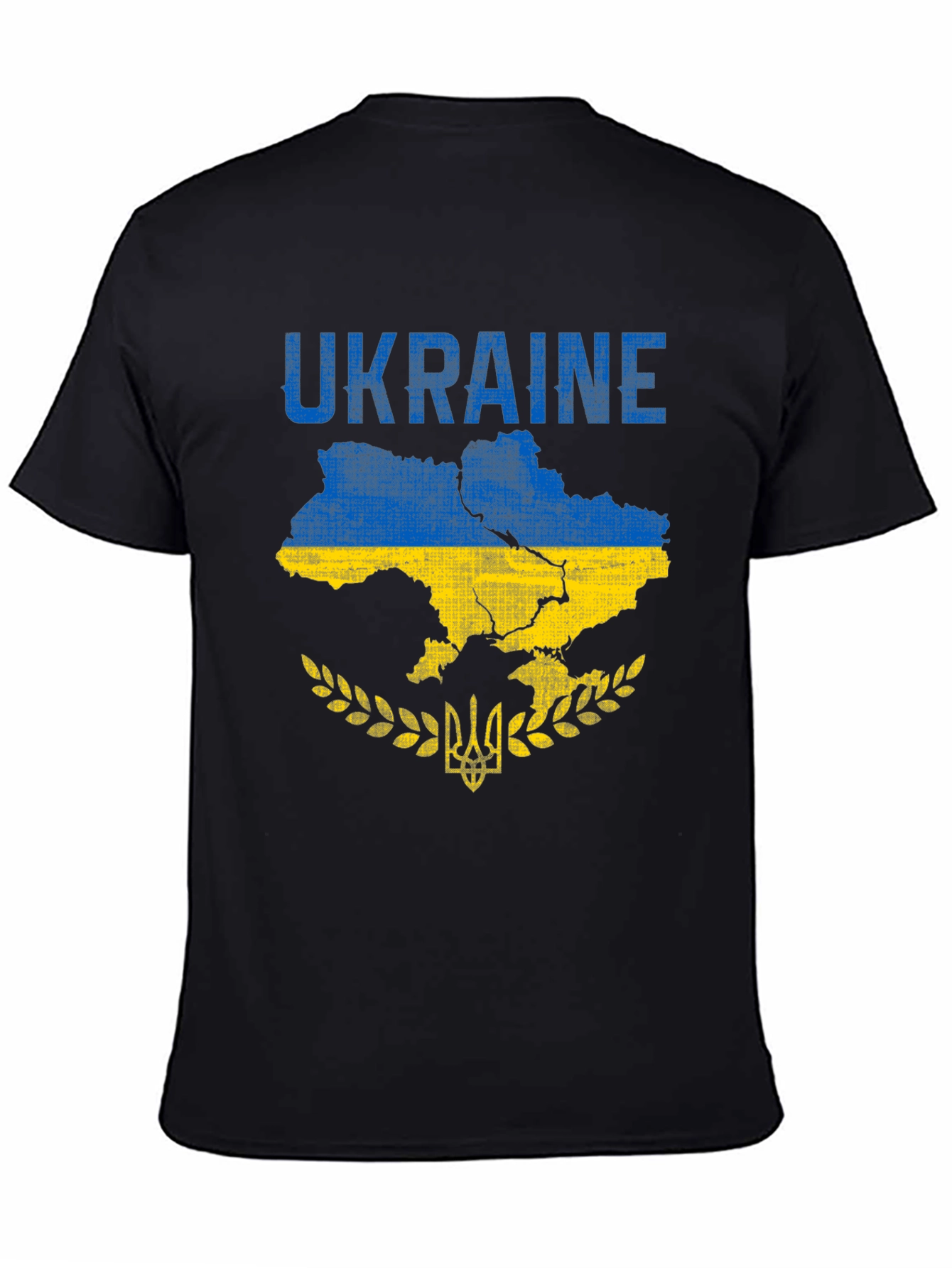 Ukraine Flag Map T-Shirt Patriotic Design