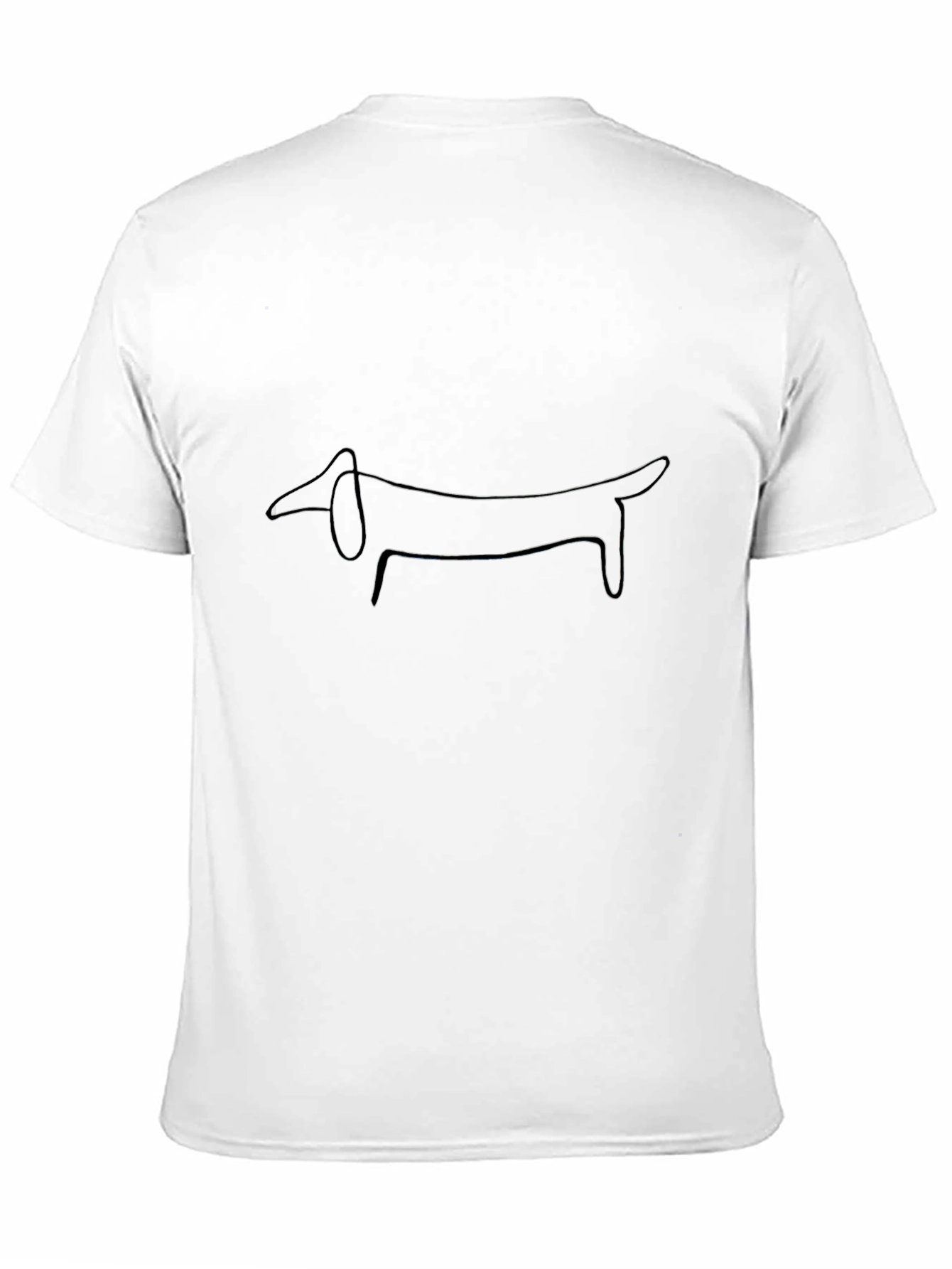 Minimalist Dachshund Graphic Black T-Shirt
