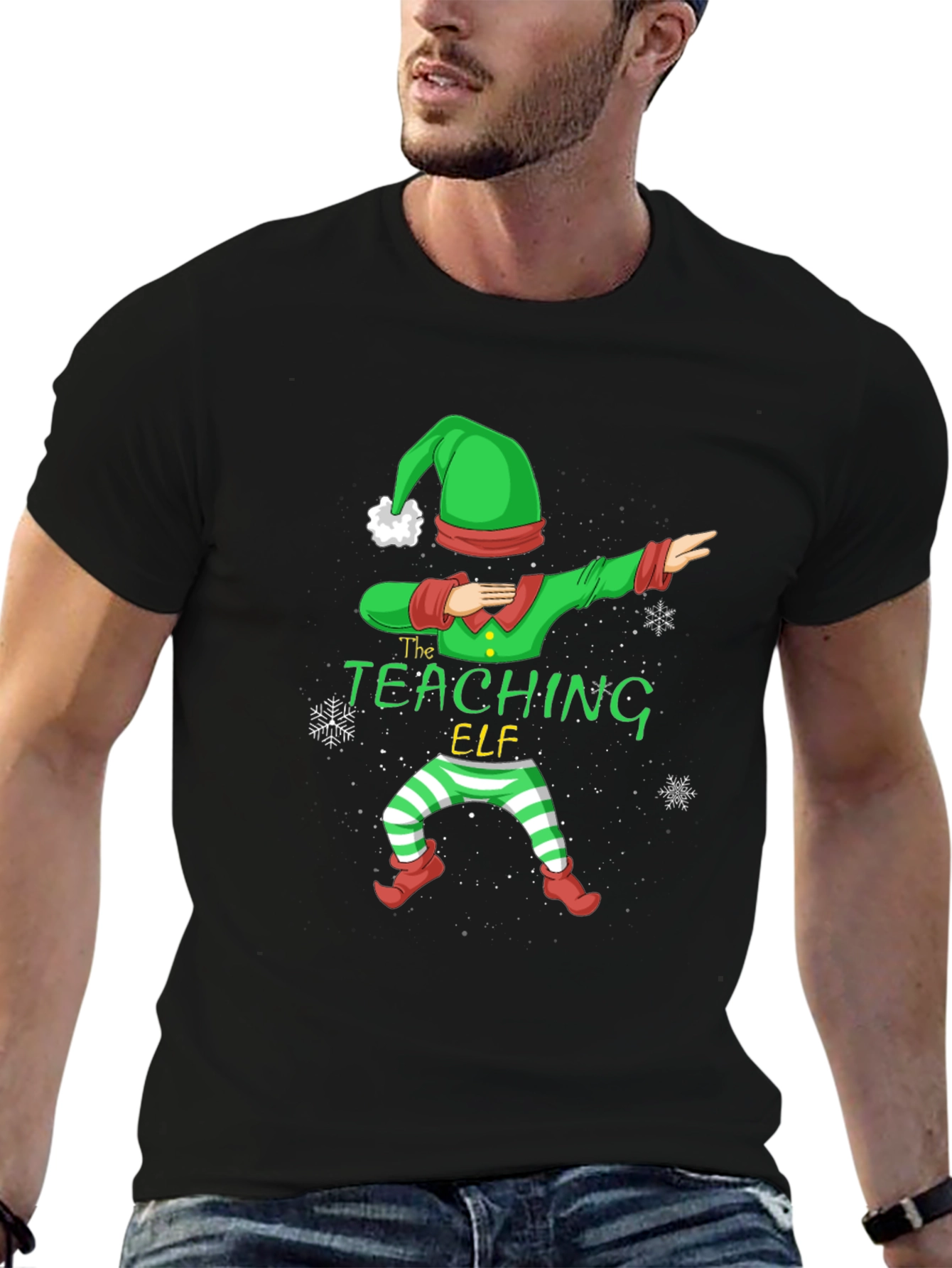 The Teaching Elf Dabbing Graphic T-Shirt