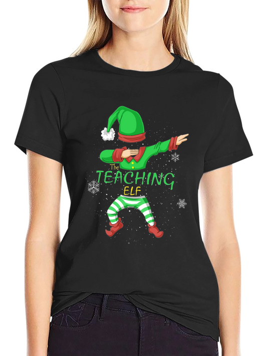 The Teaching Elf Dabbing Graphic T-Shirt