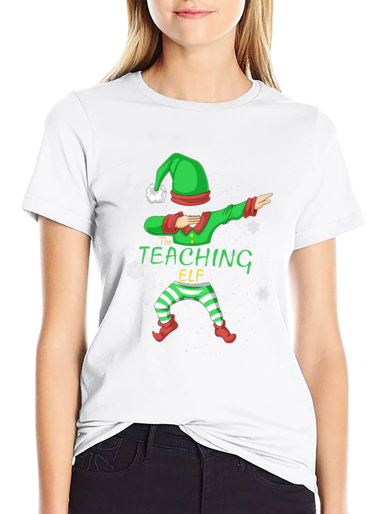 The Teaching Elf Dabbing Graphic T-Shirt
