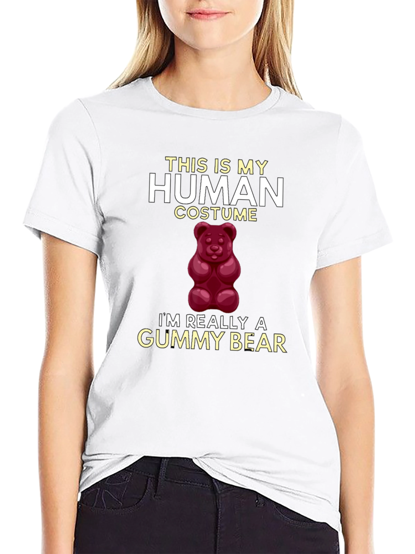 Human Costume Gummy Bear Graphic T-Shirt