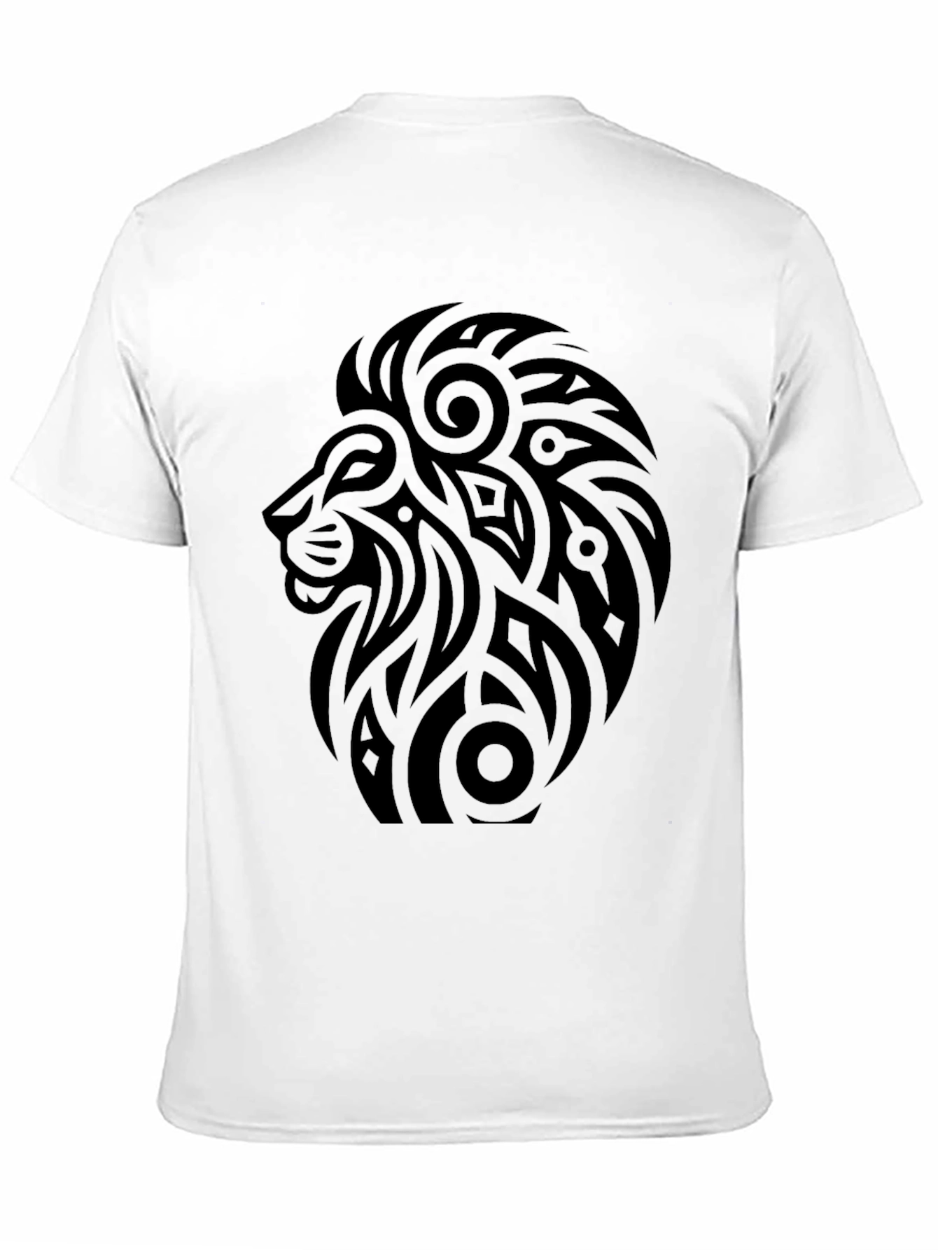 Tribal Lion Graphic Black T-Shirt
