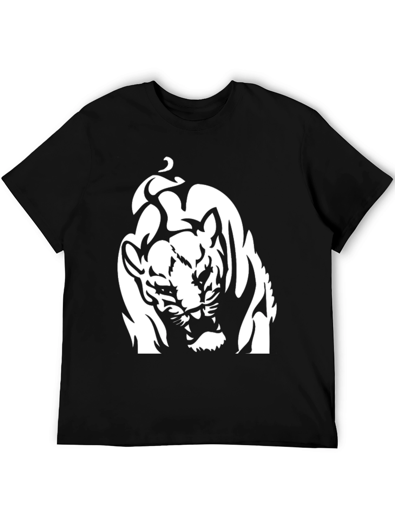Black Graphic Tee - Roaring Tiger Design
