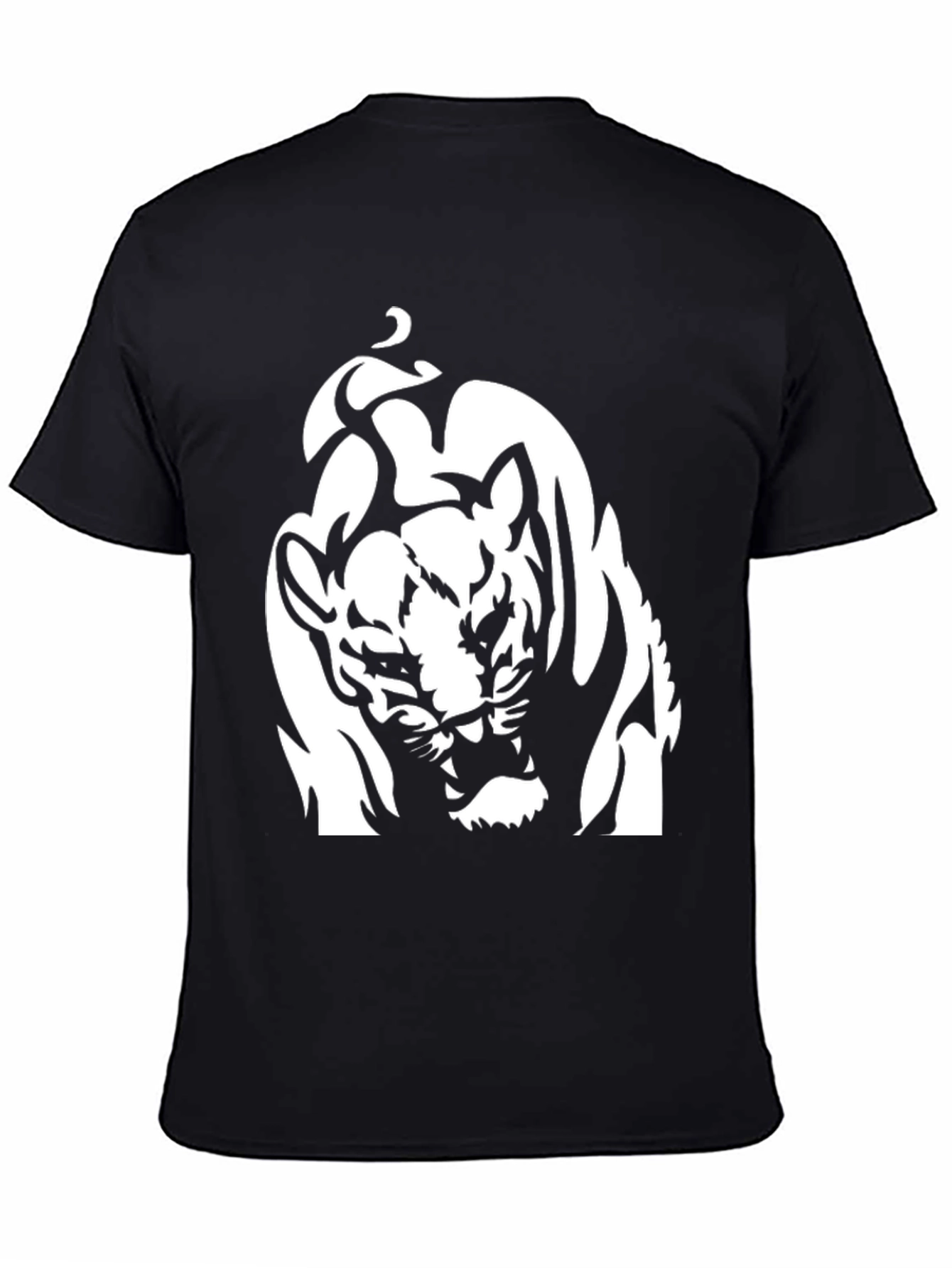 Black Graphic Tee - Roaring Tiger Design