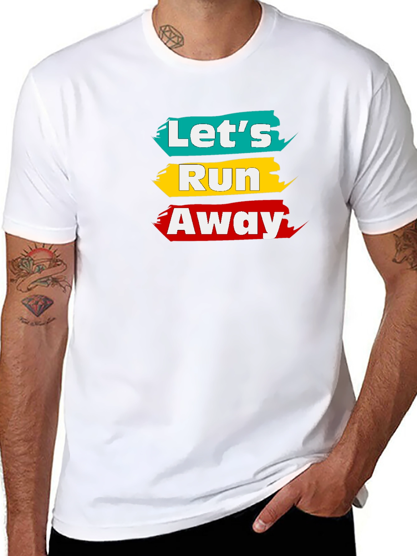 Lets Run Away T-Shirt - Fun Graphic Tee