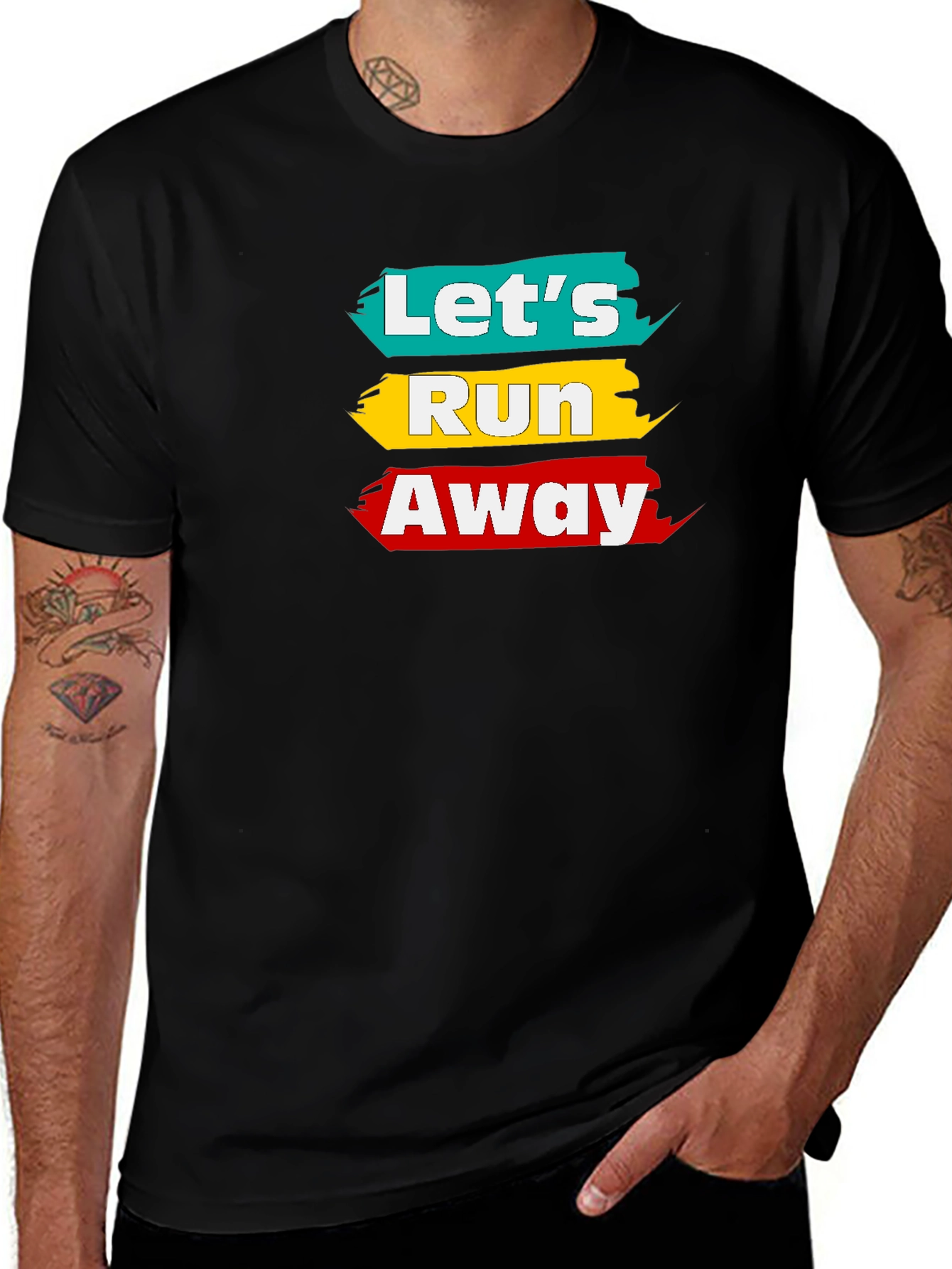 Lets Run Away T-Shirt - Fun Graphic Tee