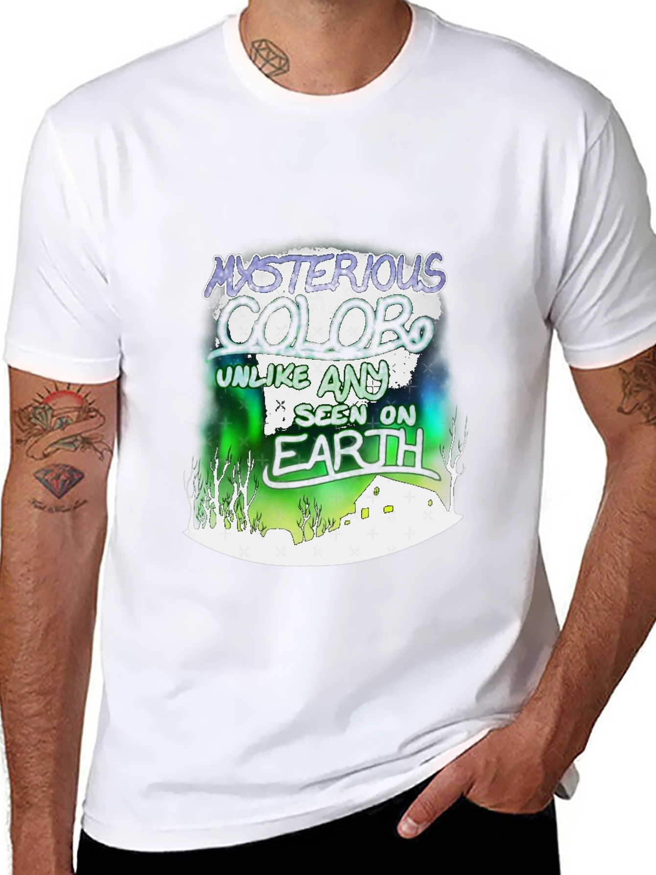 Mysterious Colobo Graphic Print T-Shirt