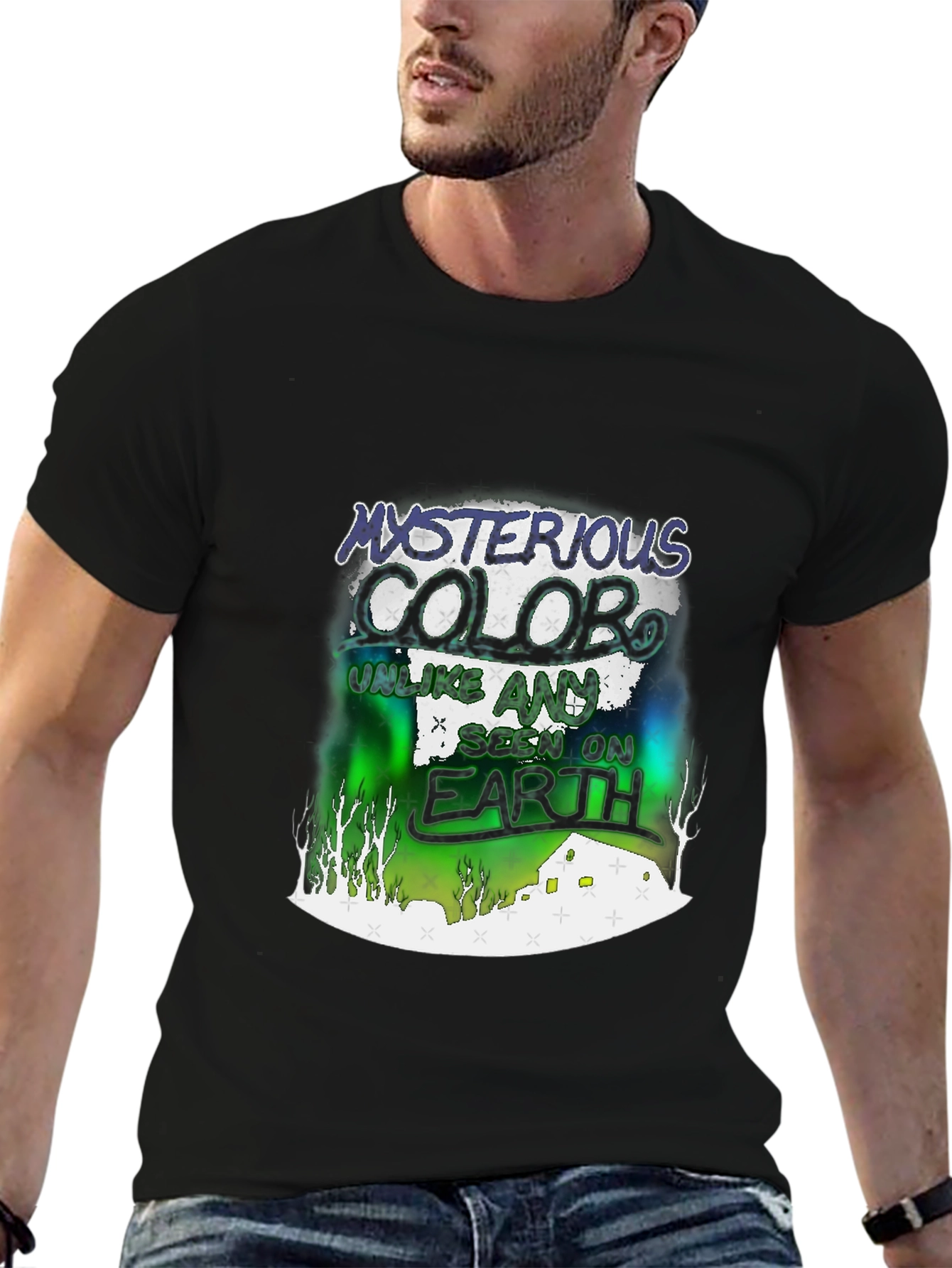 Mysterious Colobo Graphic Print T-Shirt