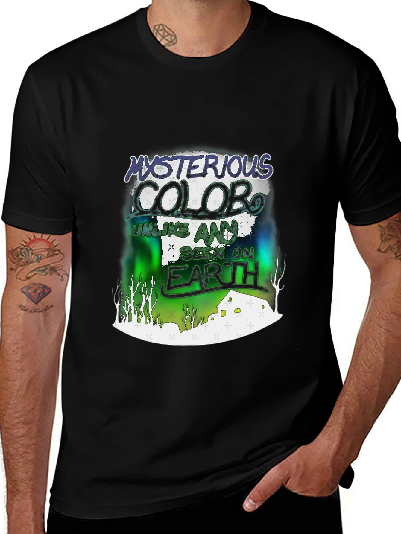 Mysterious Colobo Graphic Print T-Shirt