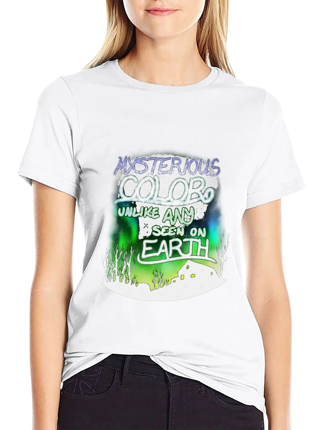 Mysterious Colobo Graphic Print T-Shirt