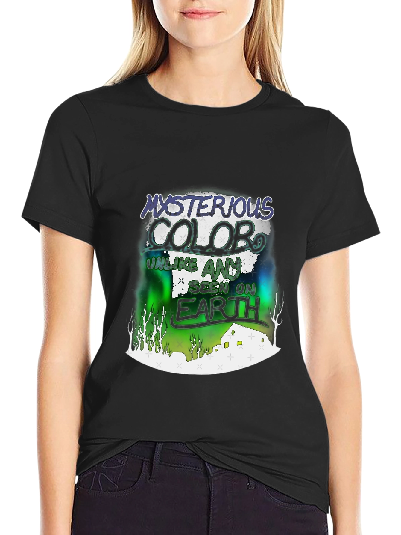 Mysterious Colobo Graphic Print T-Shirt