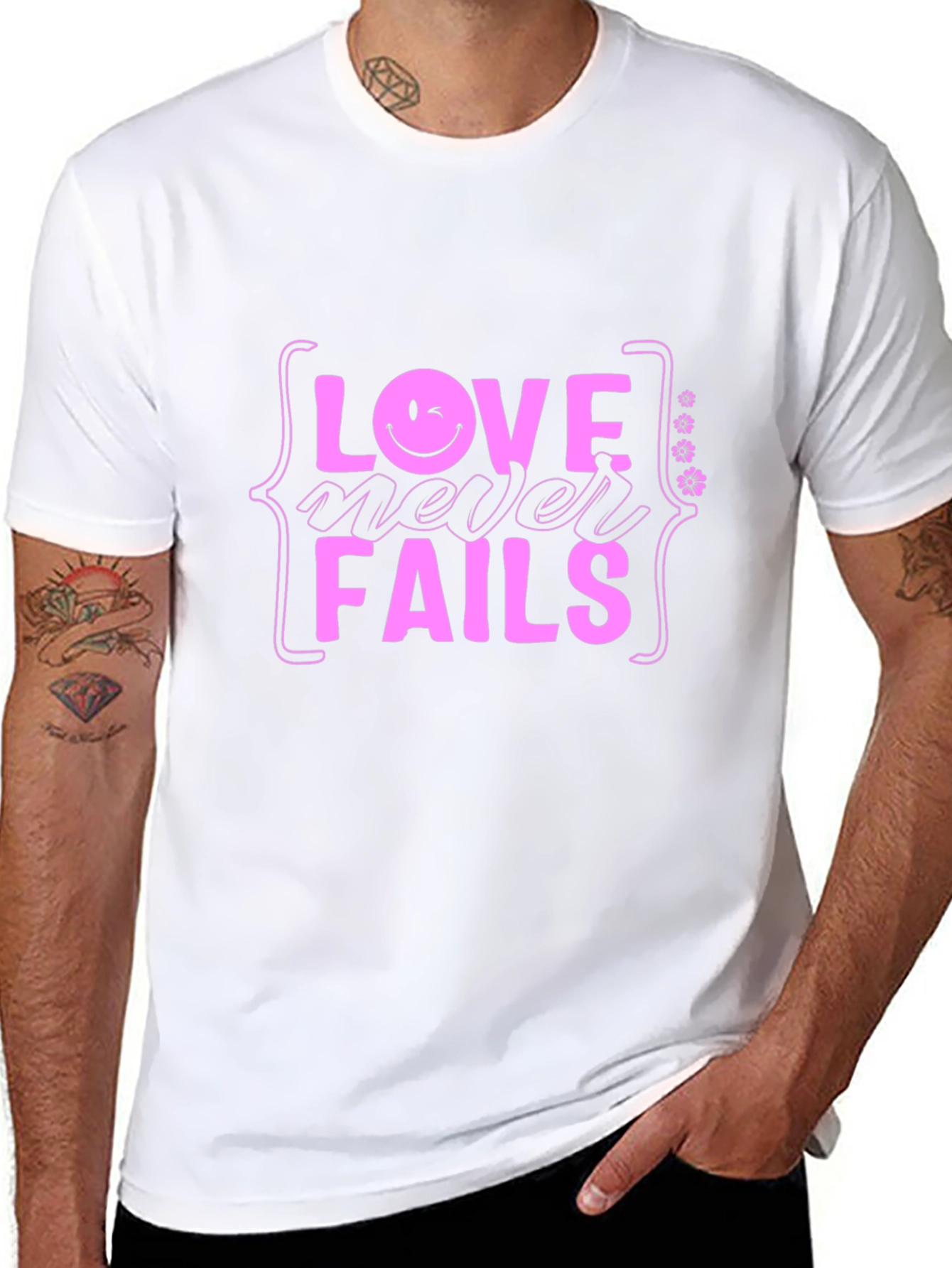 Love Never Fails Black T-Shirt