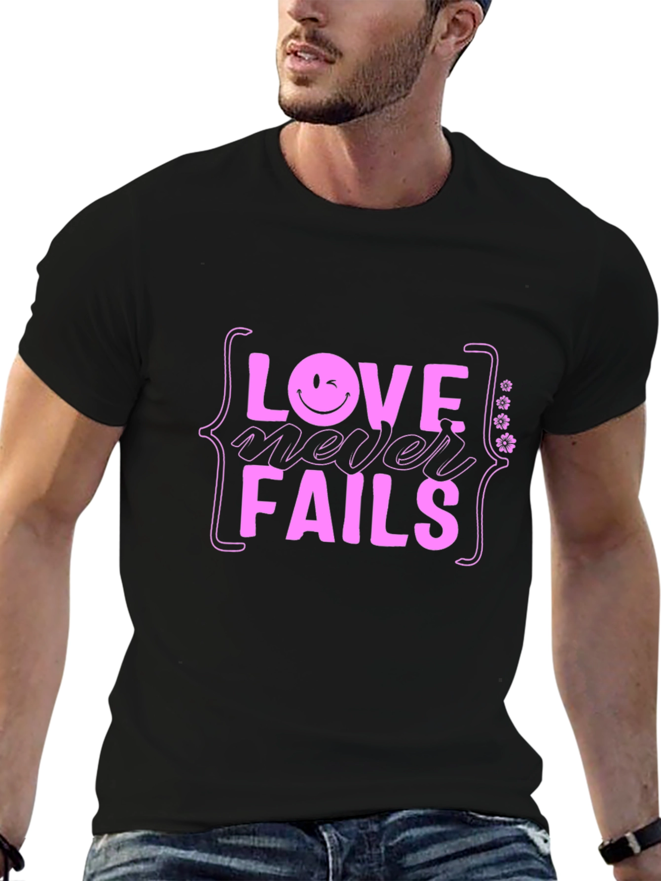 Love Never Fails Black T-Shirt