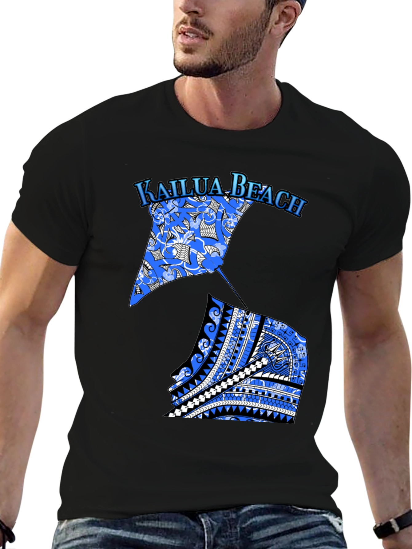 Kailua Beach Graphic Tee - Black