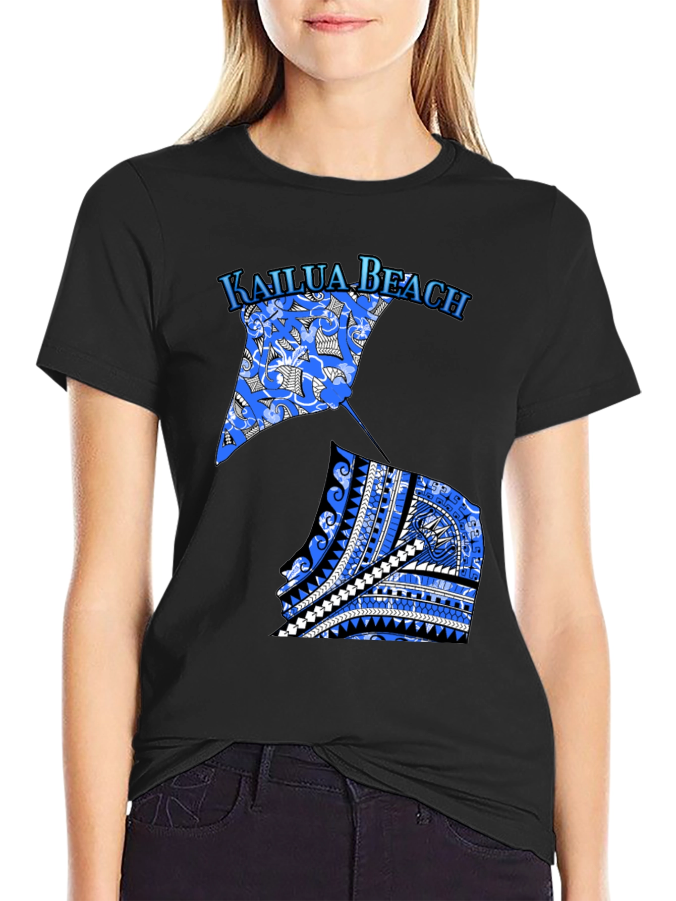 Kailua Beach Graphic Tee - Black