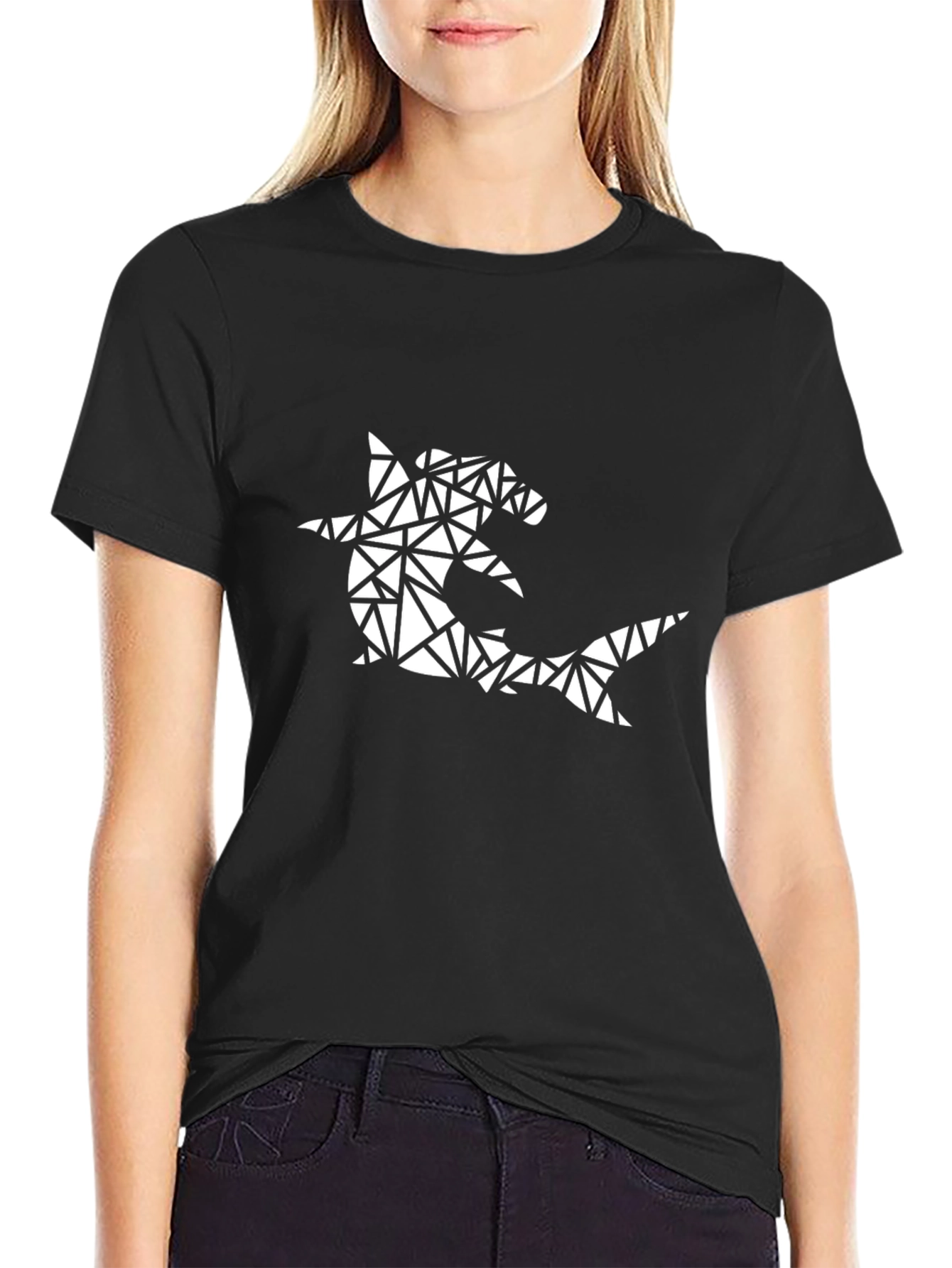 Geometric Hammerhead Shark T-Shirt