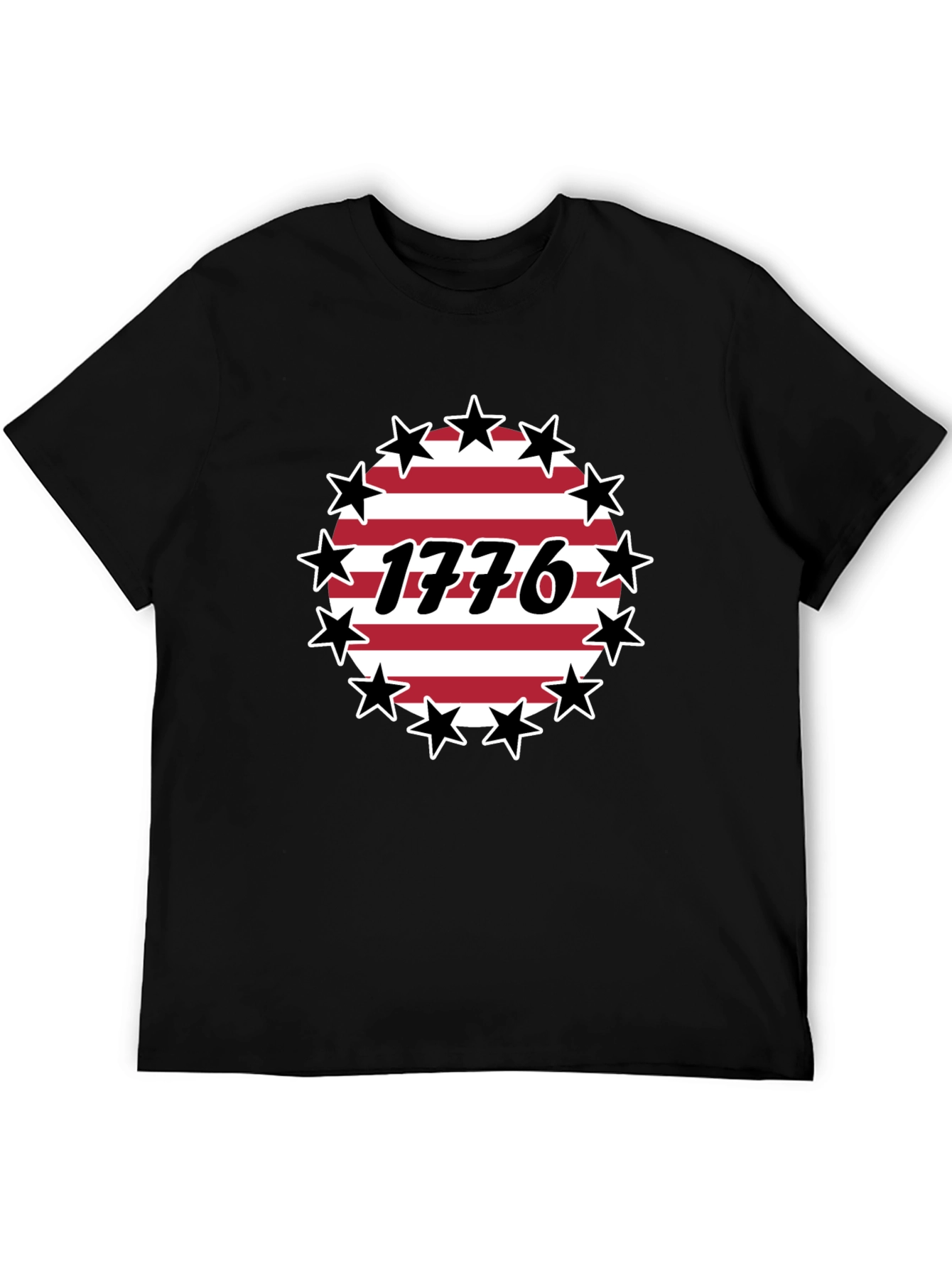 Patriotic 1776 Stars & Stripes Graphic T-Shirt
