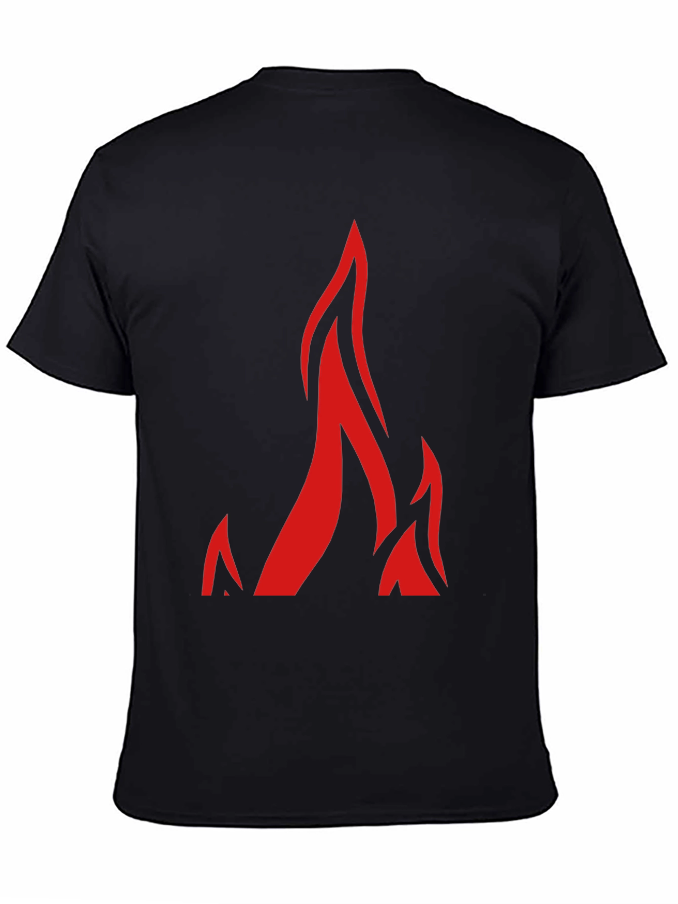 Bold Flame Graphic Black T-Shirt - Modern Streetwear Style
