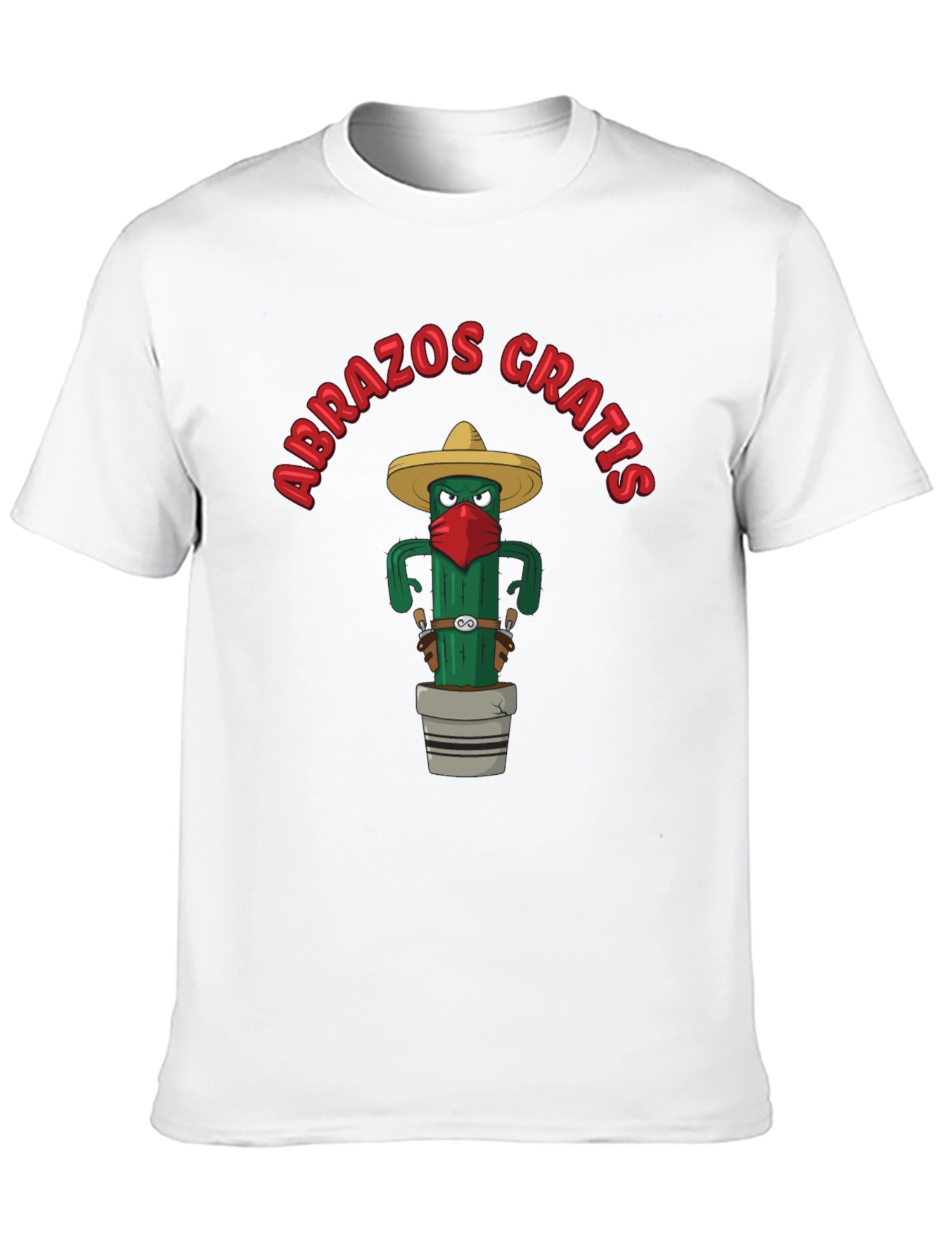 Abrazos Gratis Cactus Graphic Tee - Funny Novelty Shirt