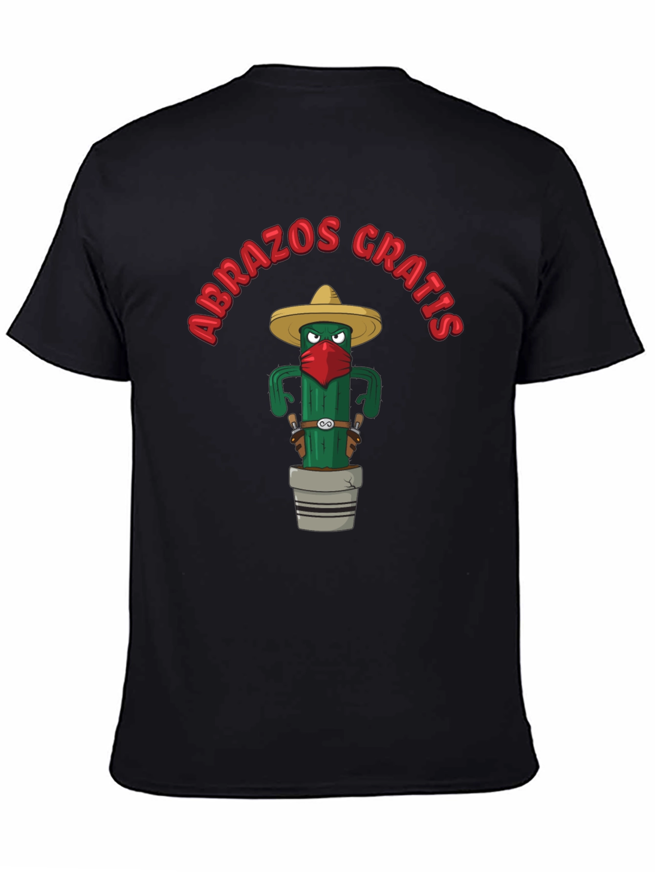 Abrazos Gratis Cactus Graphic Tee - Funny Novelty Shirt