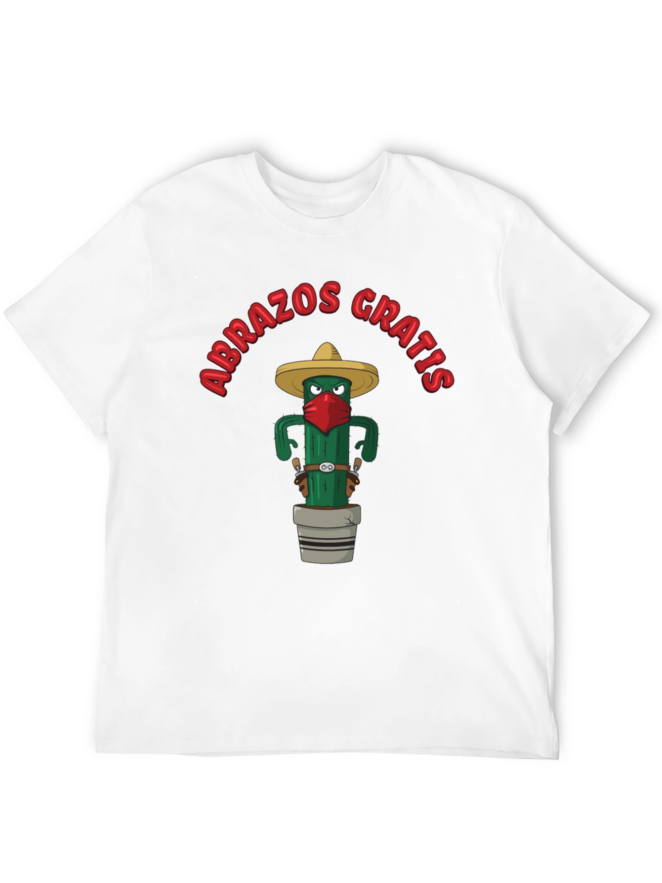 Abrazos Gratis Cactus Graphic Tee - Funny Novelty Shirt