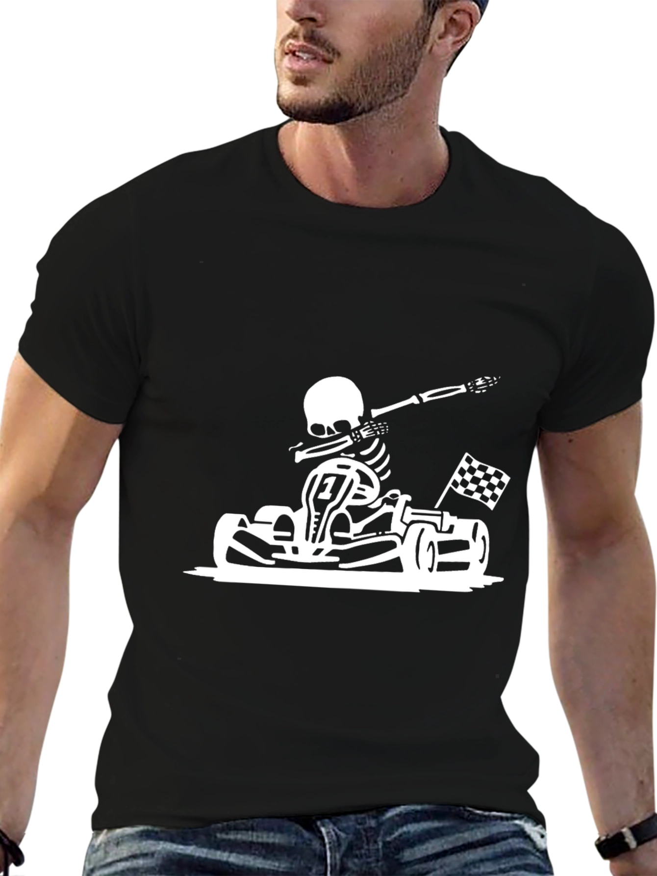 Skeleton Go Kart Dab T-Shirt