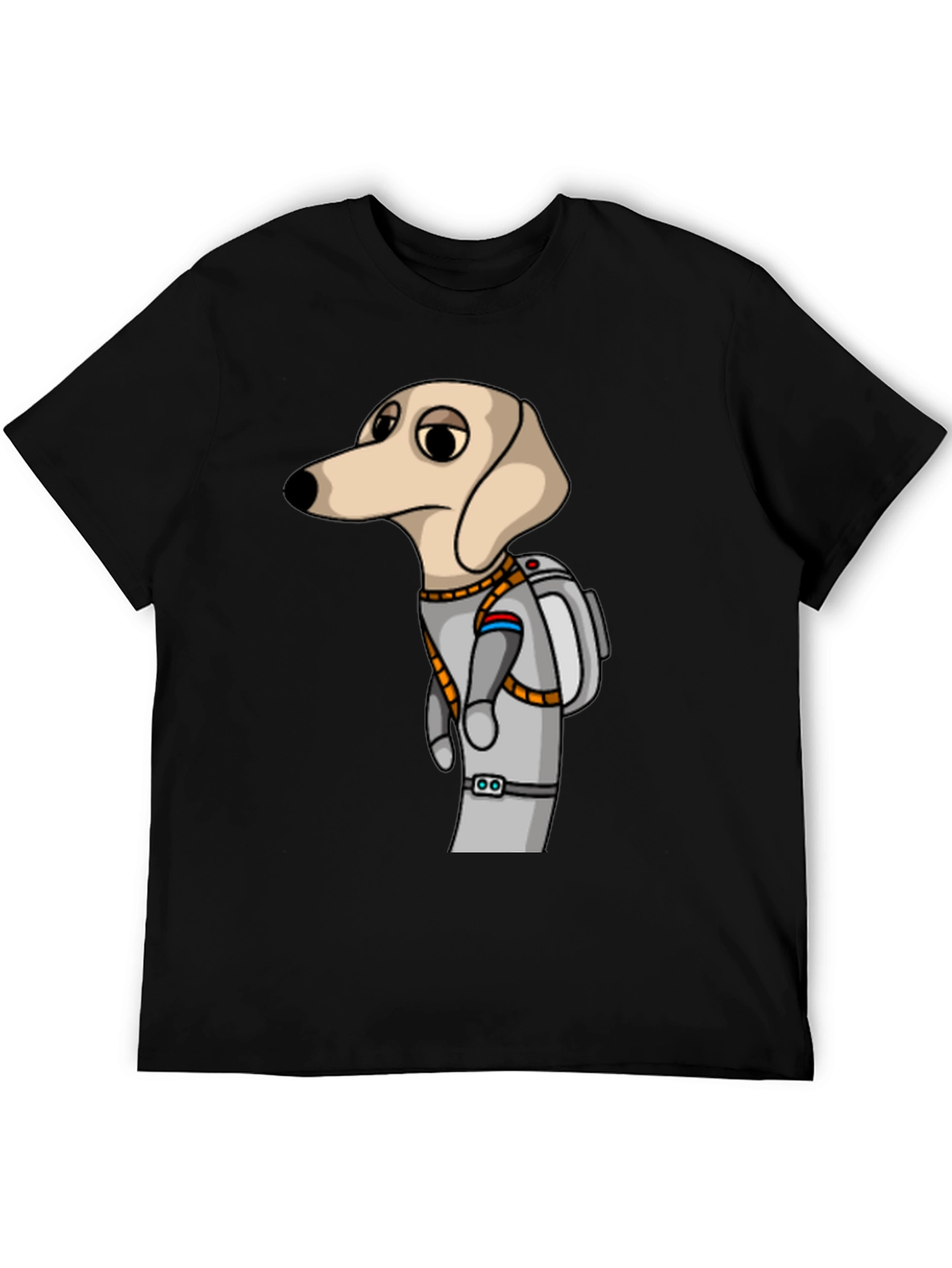 Dog Astronaut Graphic Tee - Unisex Black T-Shirt