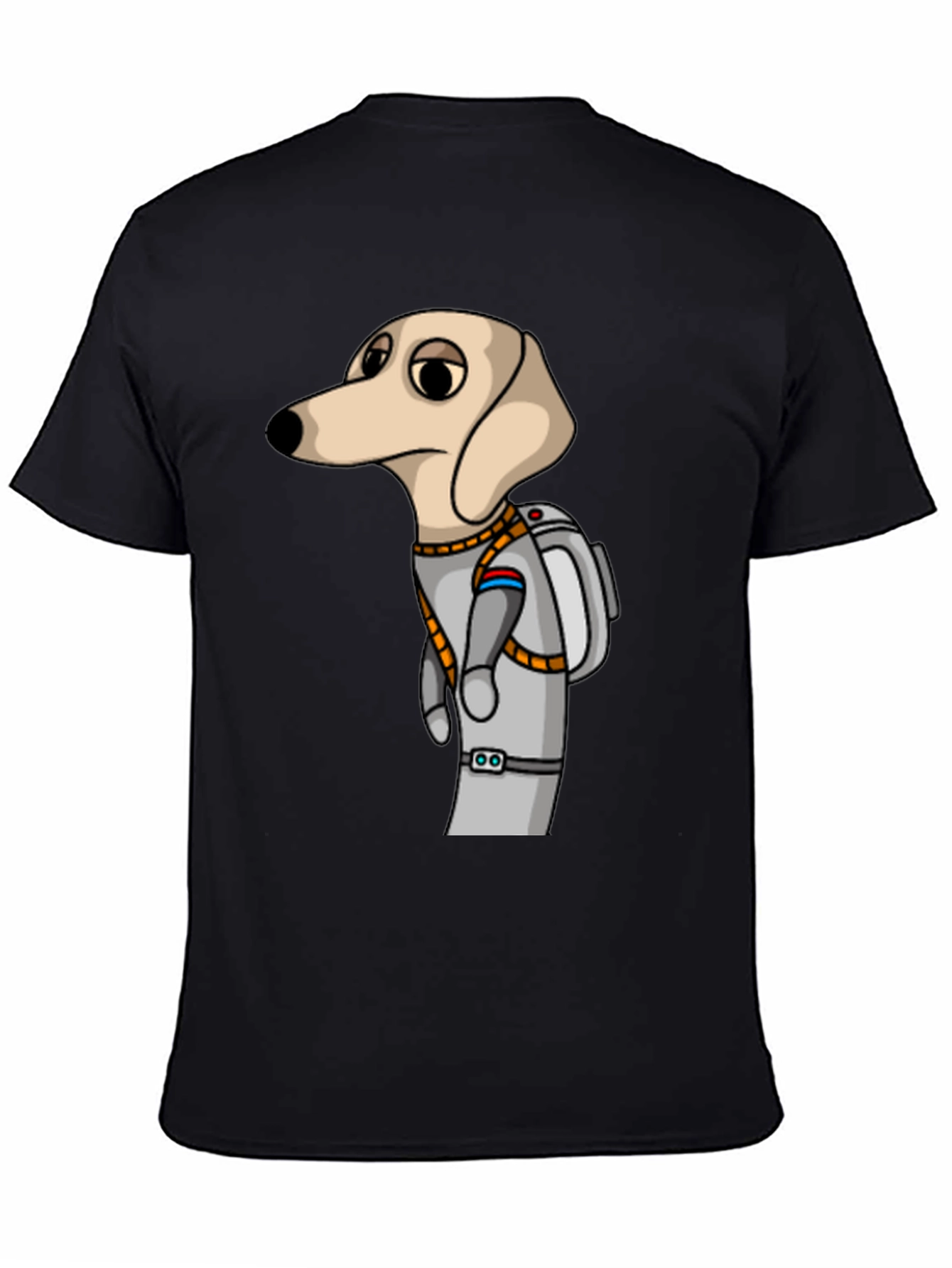 Dog Astronaut Graphic Tee - Unisex Black T-Shirt