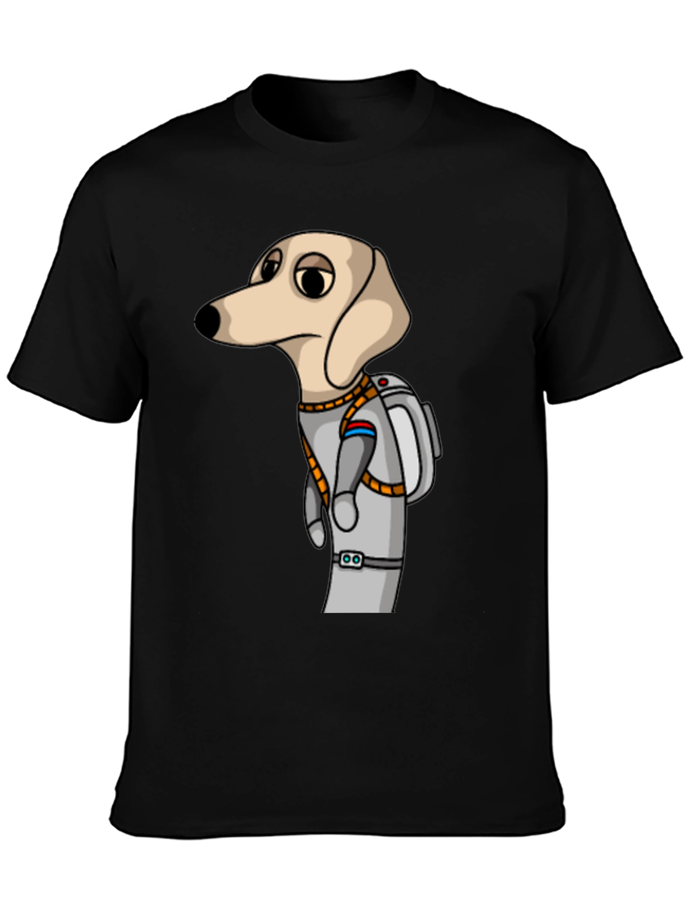 Dog Astronaut Graphic Tee - Unisex Black T-Shirt