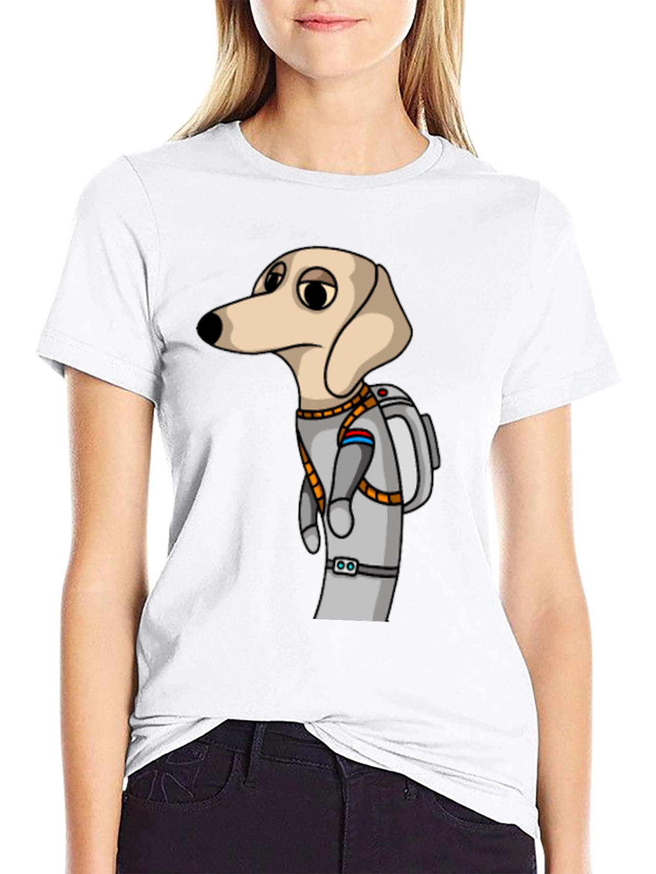 Dog Astronaut Graphic Tee - Unisex Black T-Shirt