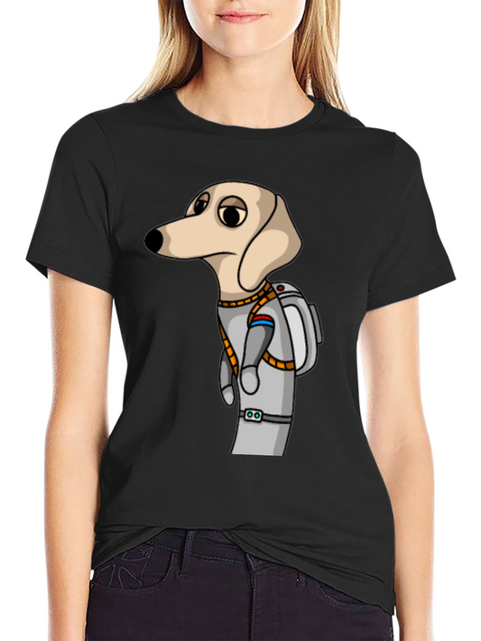Dog Astronaut Graphic Tee - Unisex Black T-Shirt