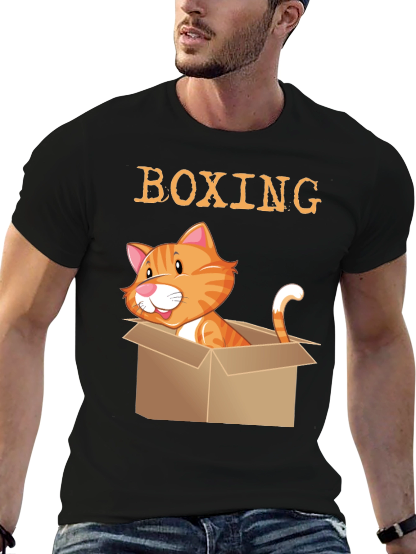 Boxing Cat T-Shirt - Novelty Kitten Tee