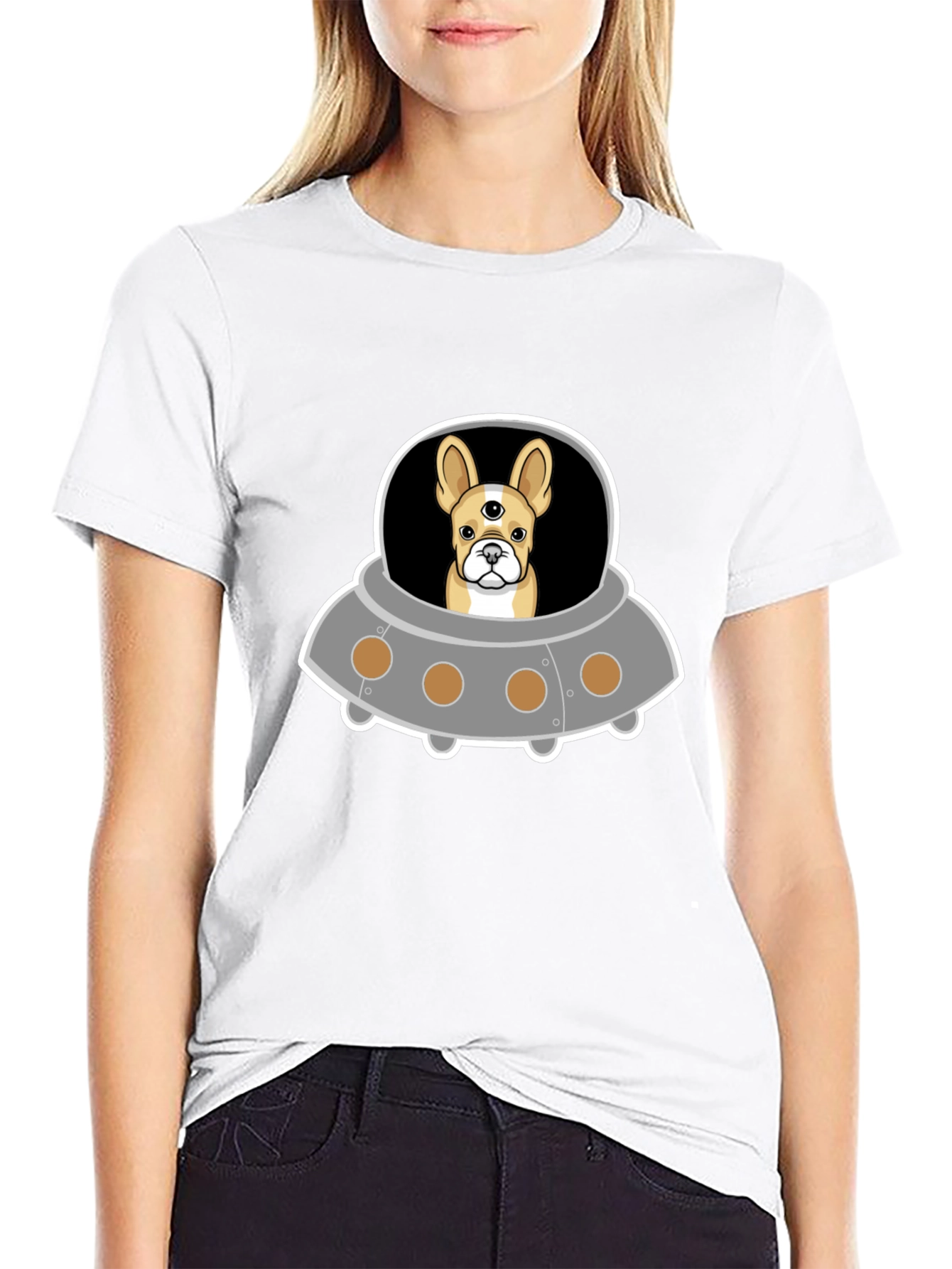UFO Dog T-Shirt - Alien French Bulldog Tee