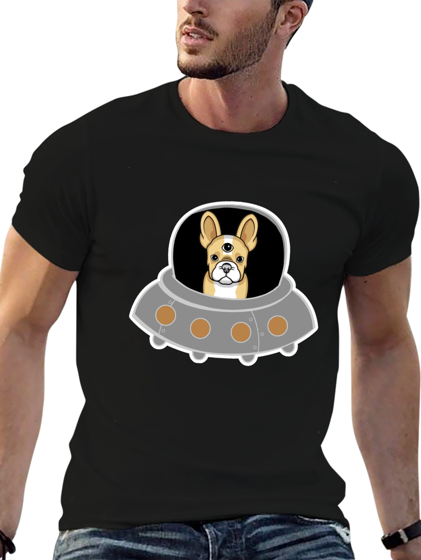 UFO Dog T-Shirt - Alien French Bulldog Tee
