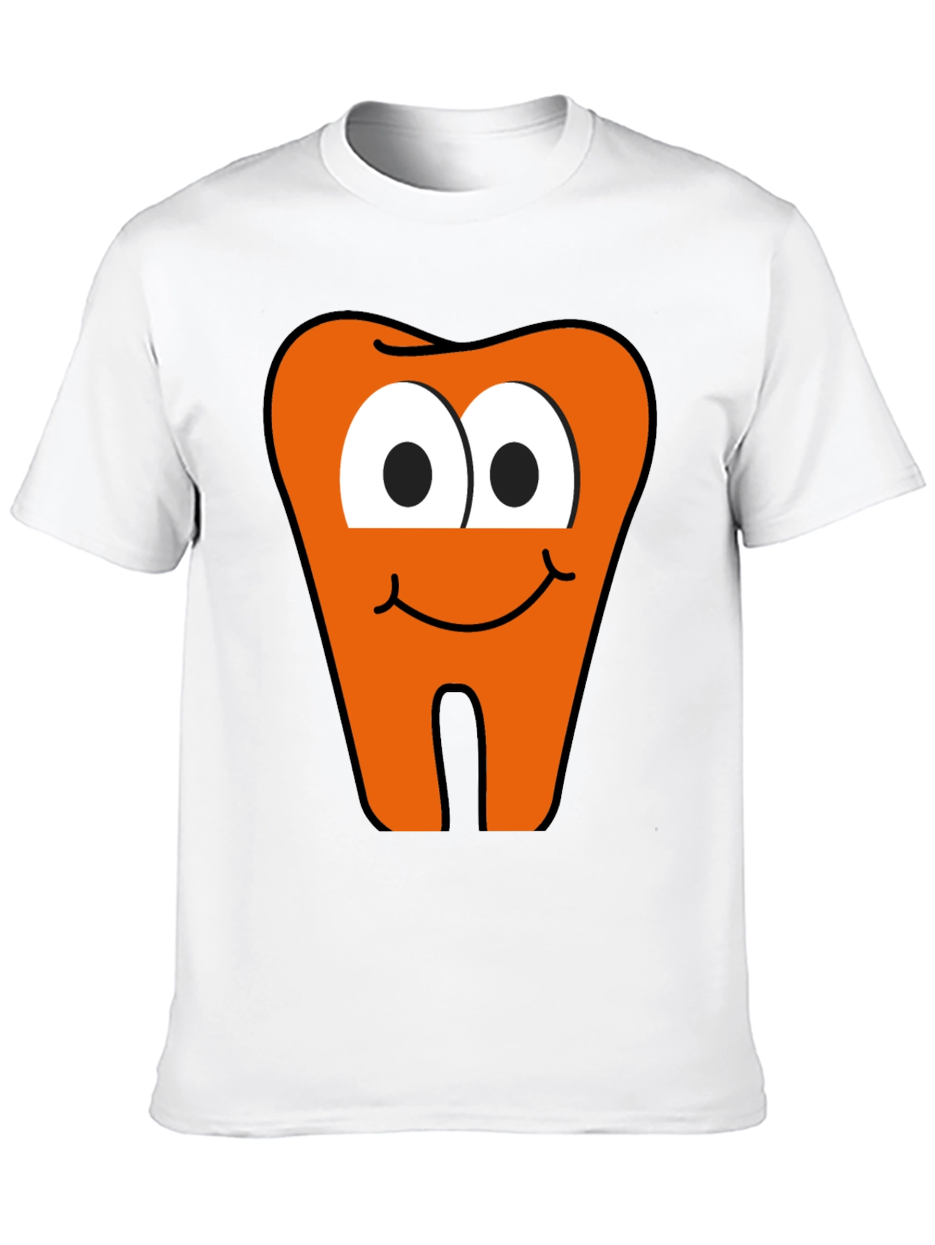 Funny Tooth Graphic Tee - Black Cotton T-Shirt