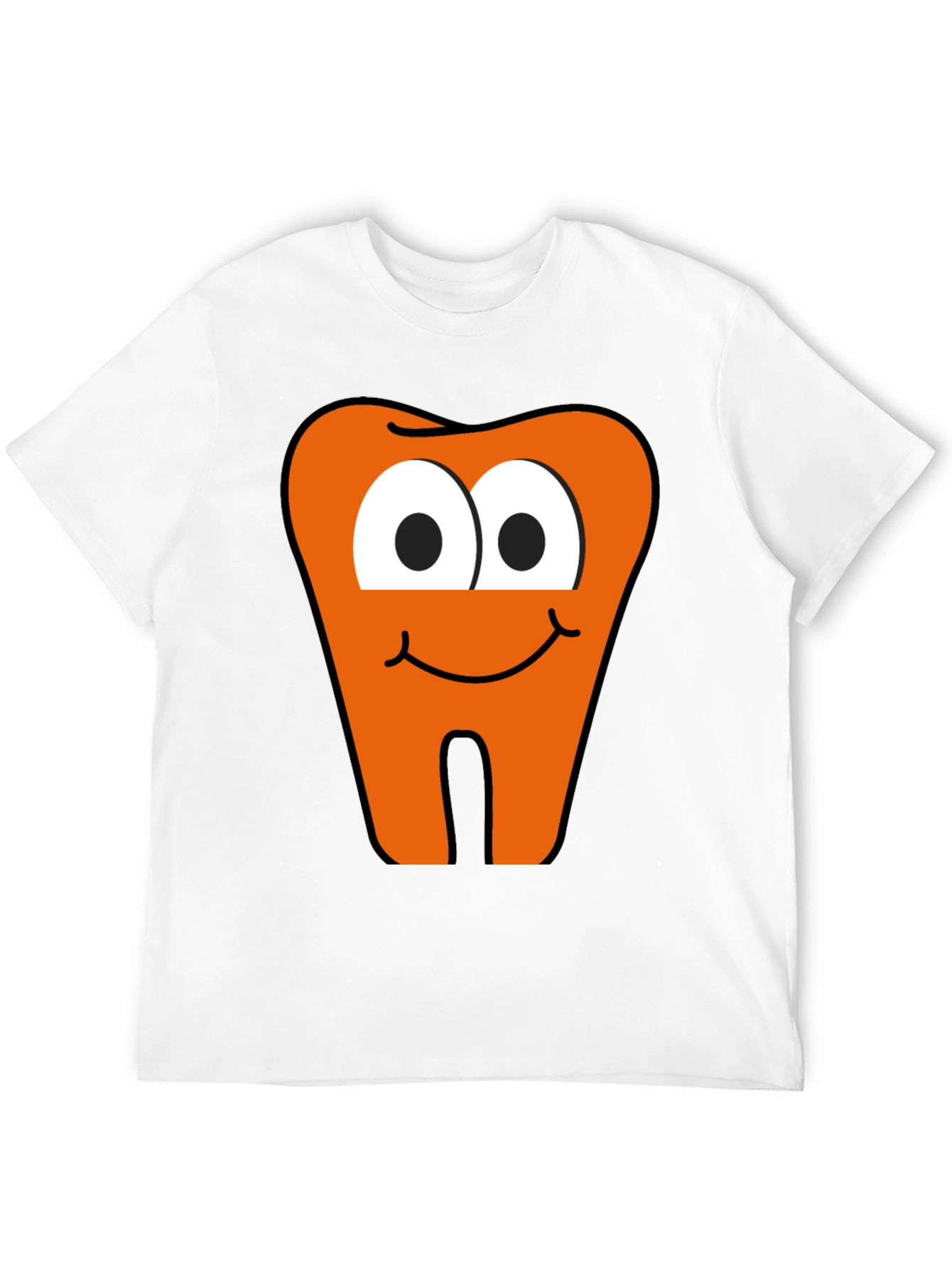 Funny Tooth Graphic Tee - Black Cotton T-Shirt