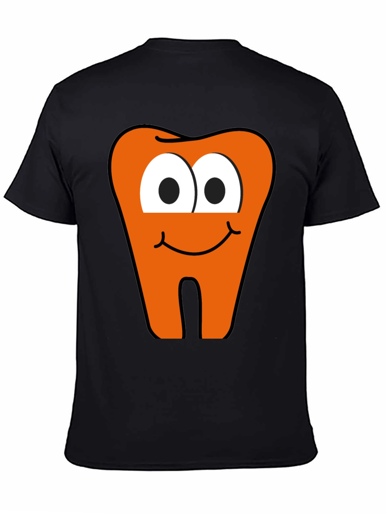 Funny Tooth Graphic Tee - Black Cotton T-Shirt