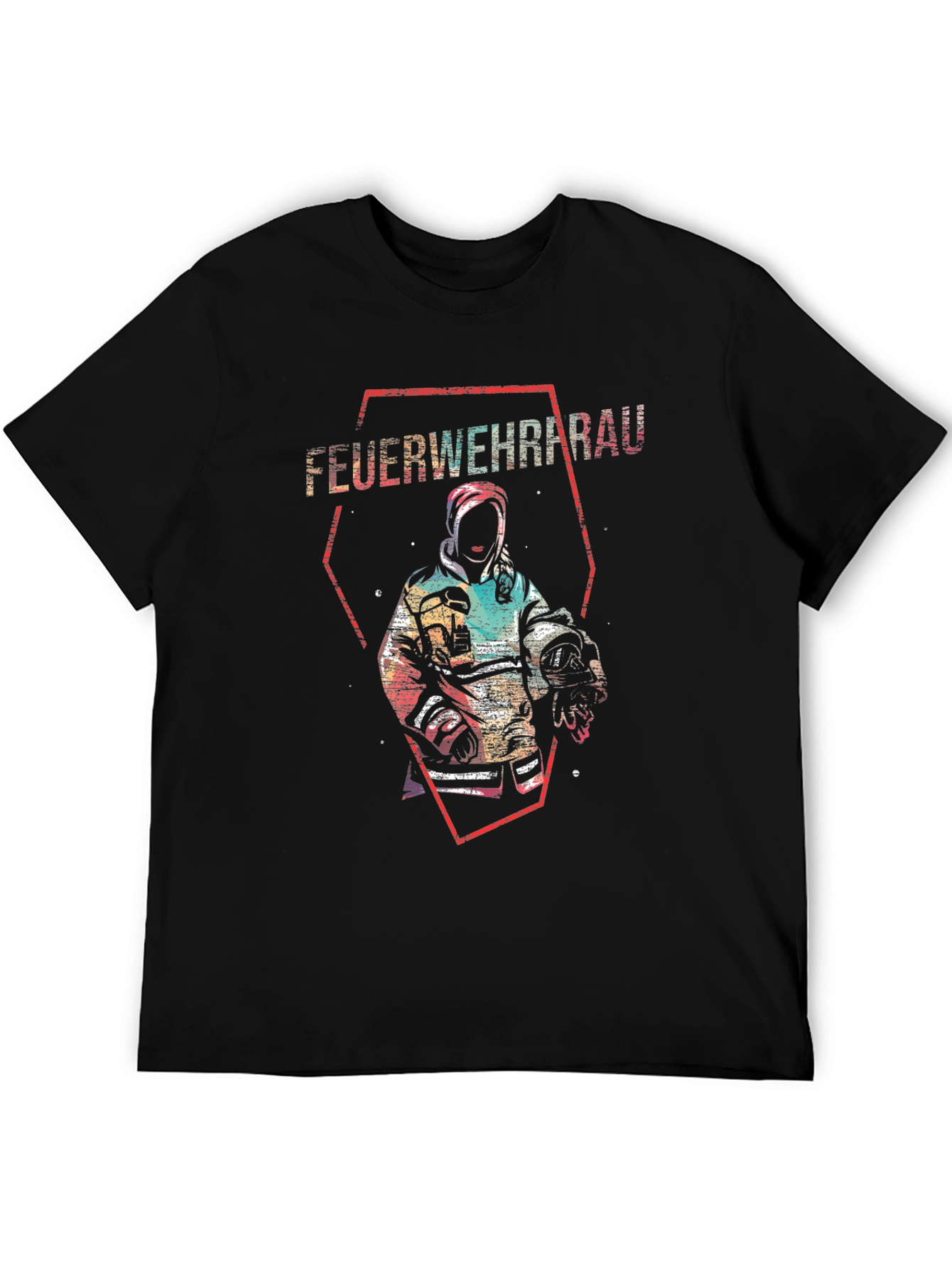 Feuerwehrfrau T-Shirt Firefighter Design
