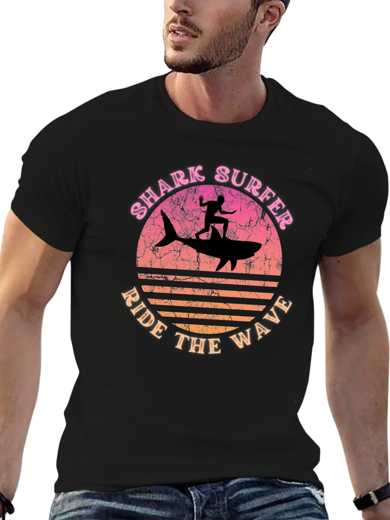 Shark Surfer Tee - Ride the Wave T-Shirt