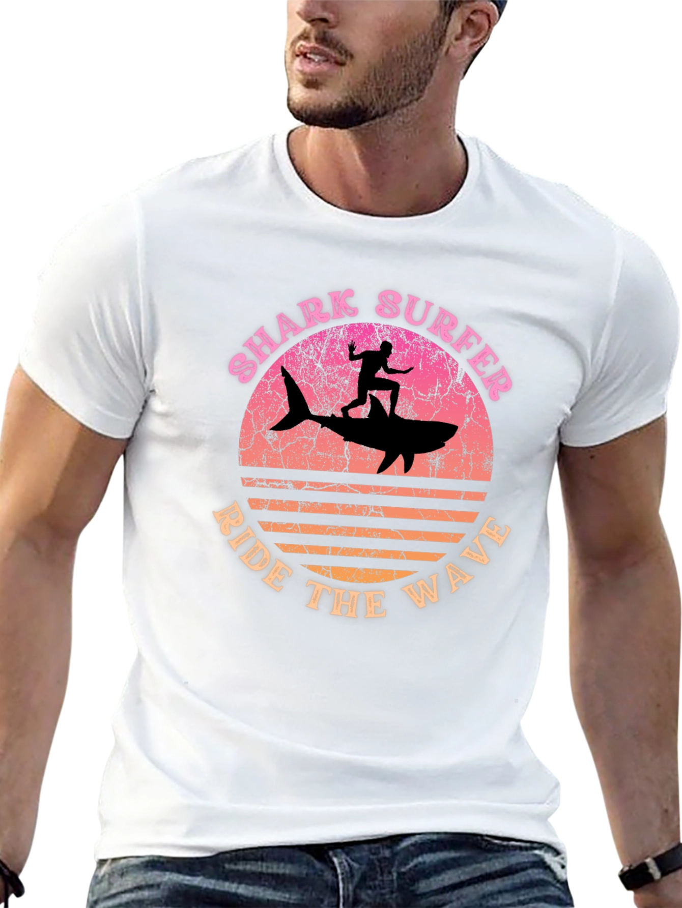 Shark Surfer Tee - Ride the Wave T-Shirt