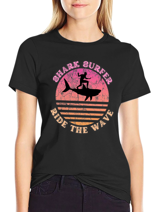 Shark Surfer Tee - Ride the Wave T-Shirt