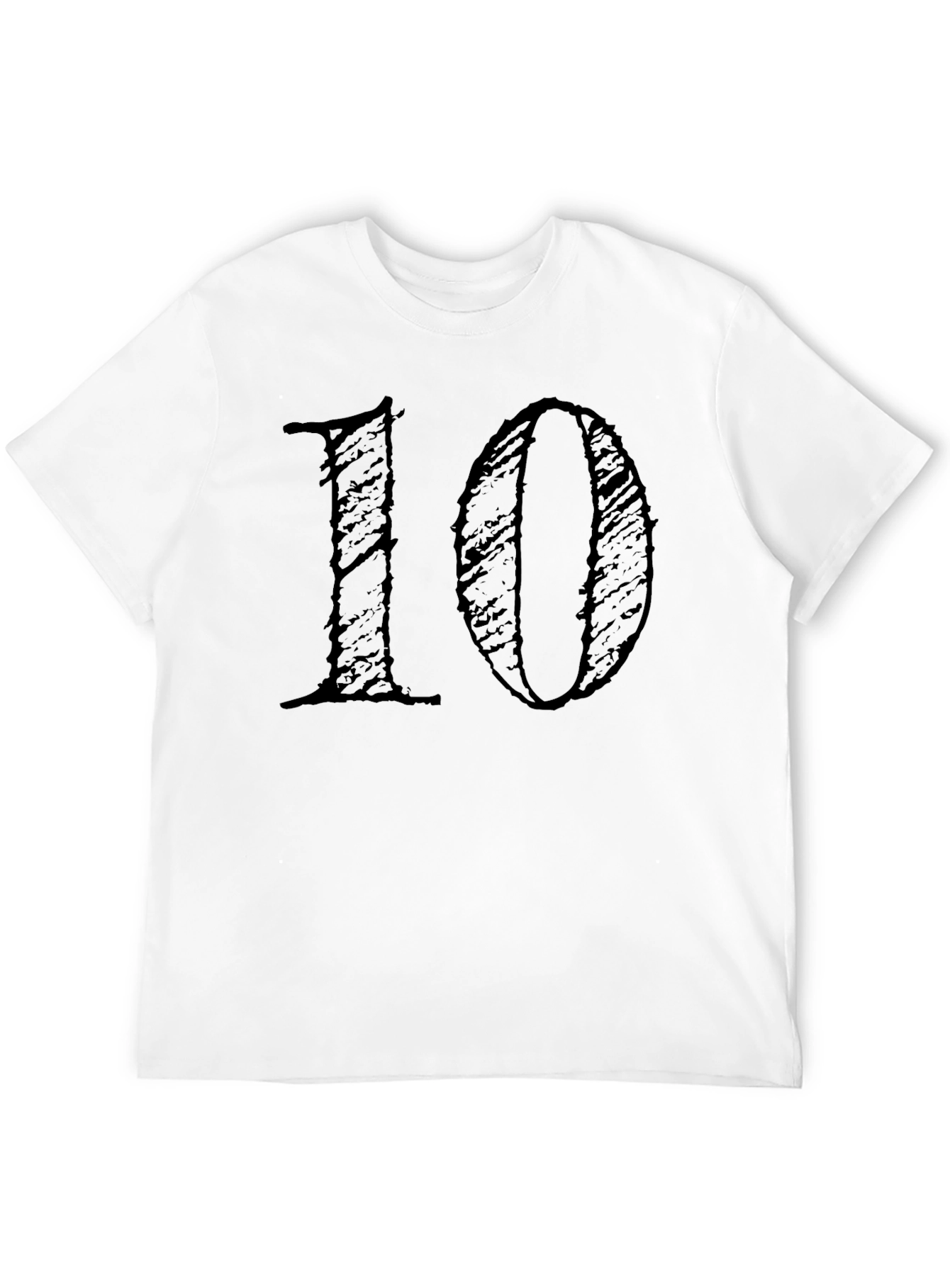 Bold Number 10 Graphic Tee - Unisex Casual Top