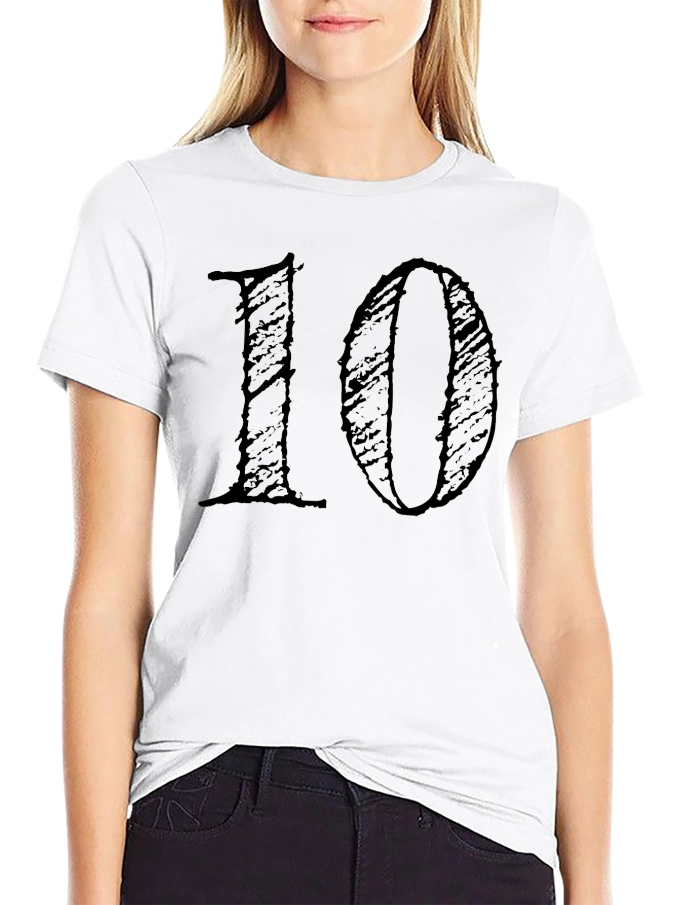 Bold Number 10 Graphic Tee - Unisex Casual Top