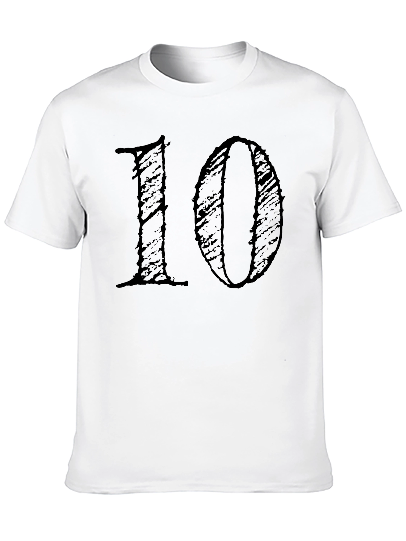 Bold Number 10 Graphic Tee - Unisex Casual Top