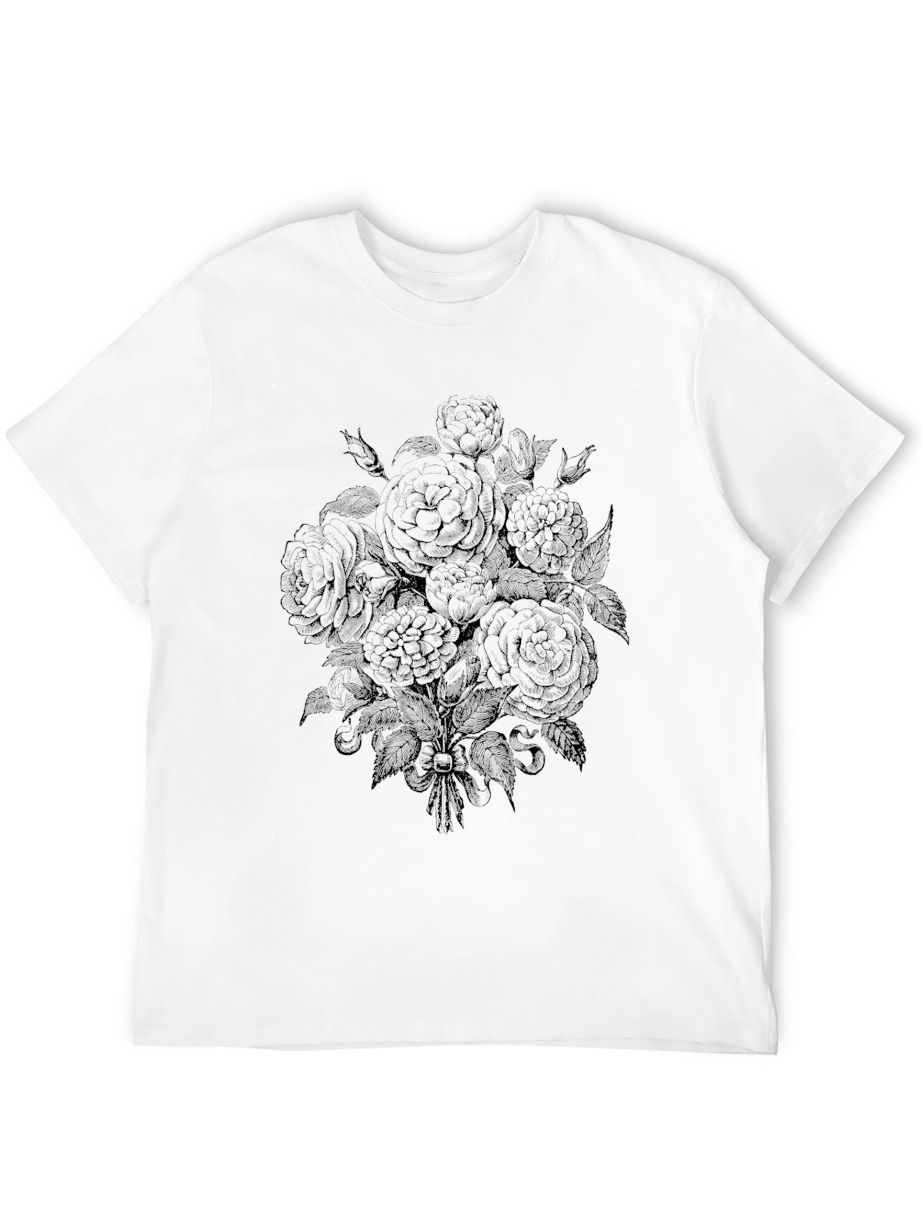 Elegant Black Floral Graphic T-Shirt
