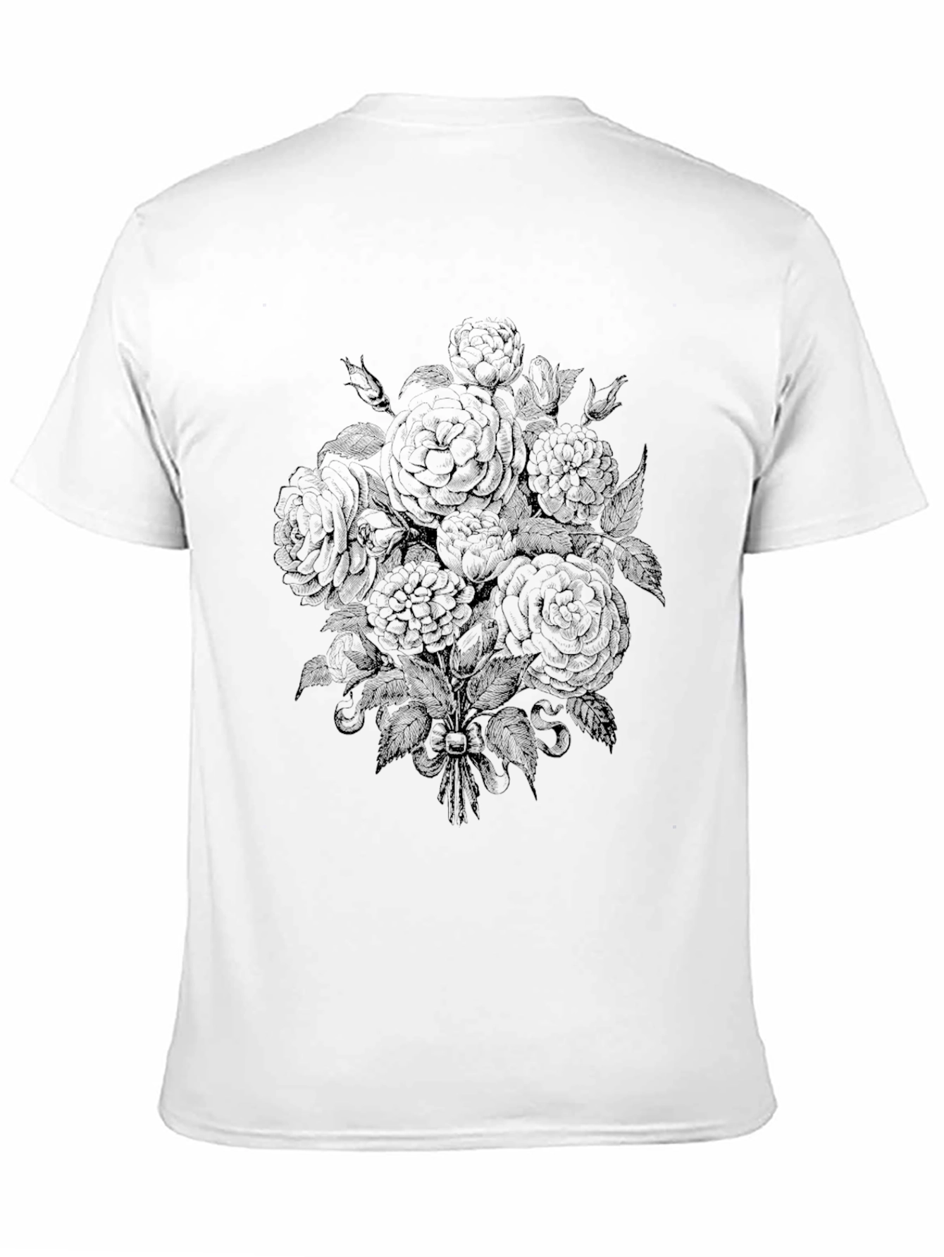 Elegant Black Floral Graphic T-Shirt