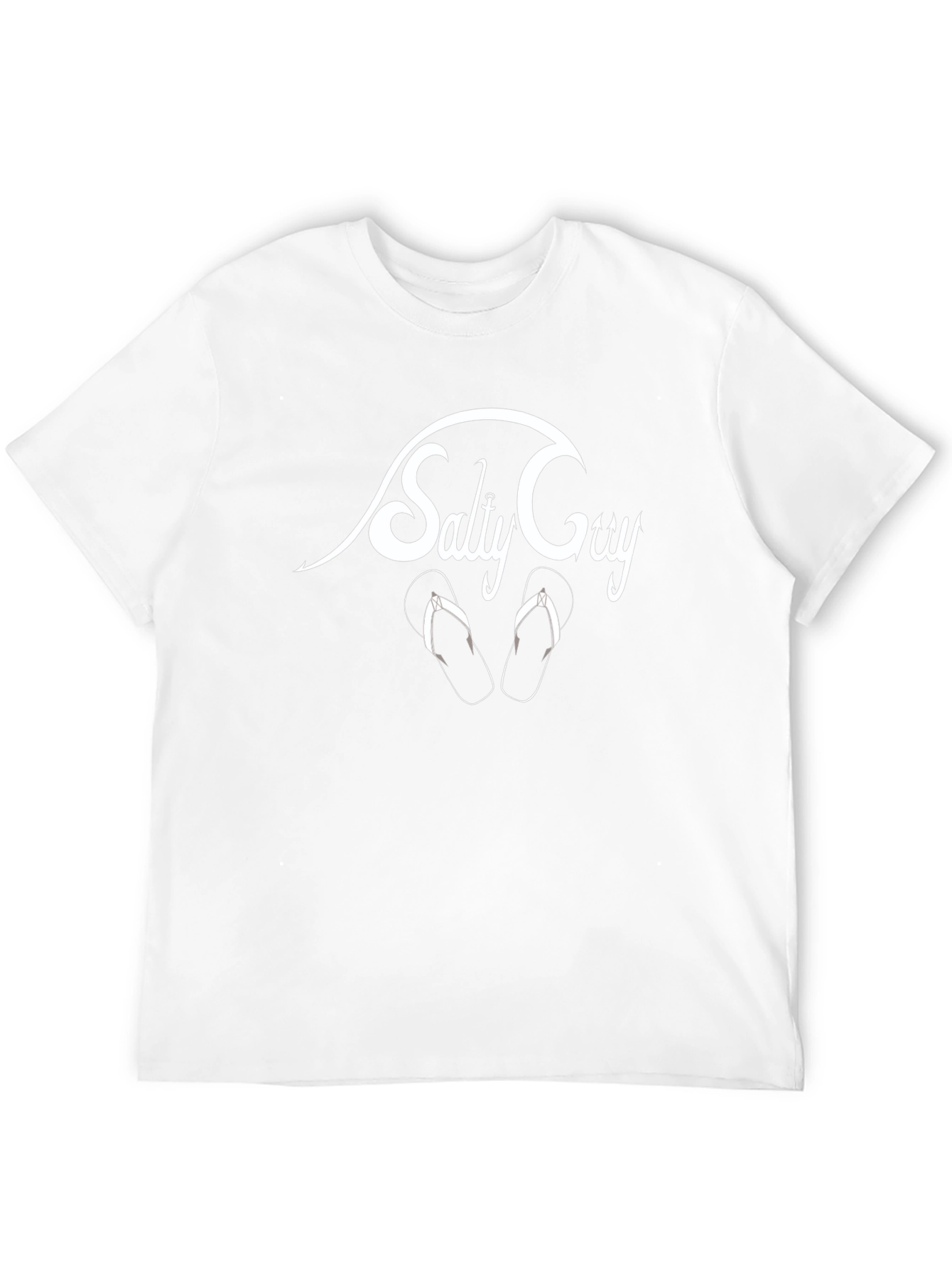 Salty Guy Black Graphic Tee - Beach Vibes T-Shirt