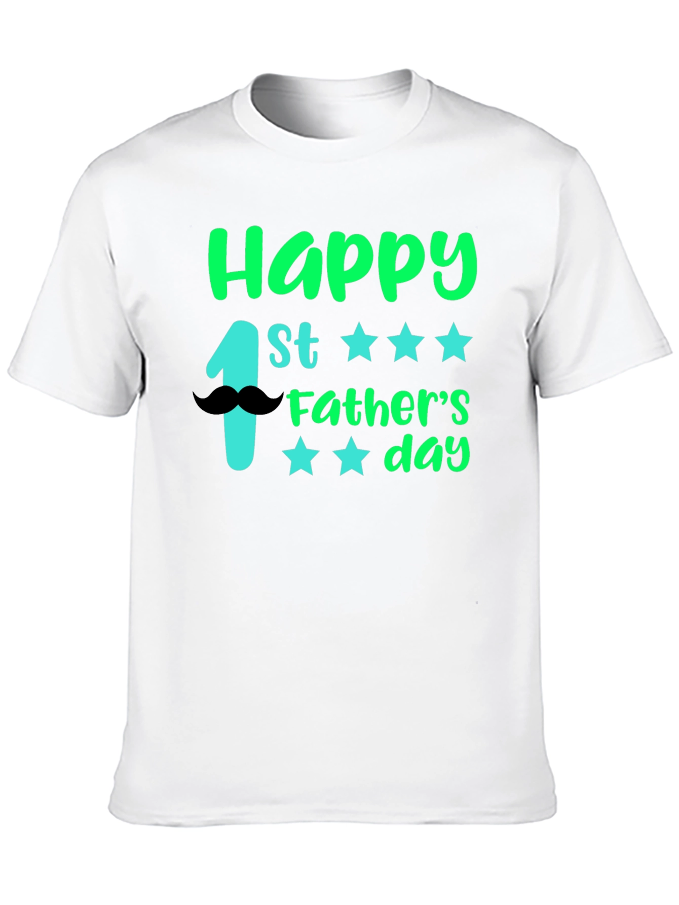 Happy 1st Fathers Day Black T-Shirt