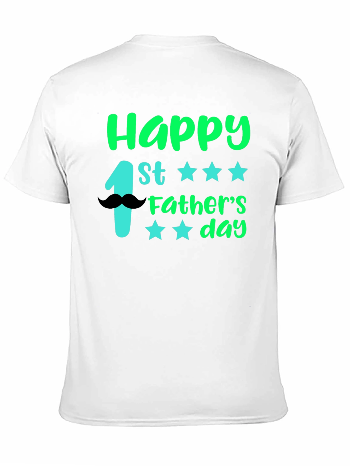 Happy 1st Fathers Day Black T-Shirt